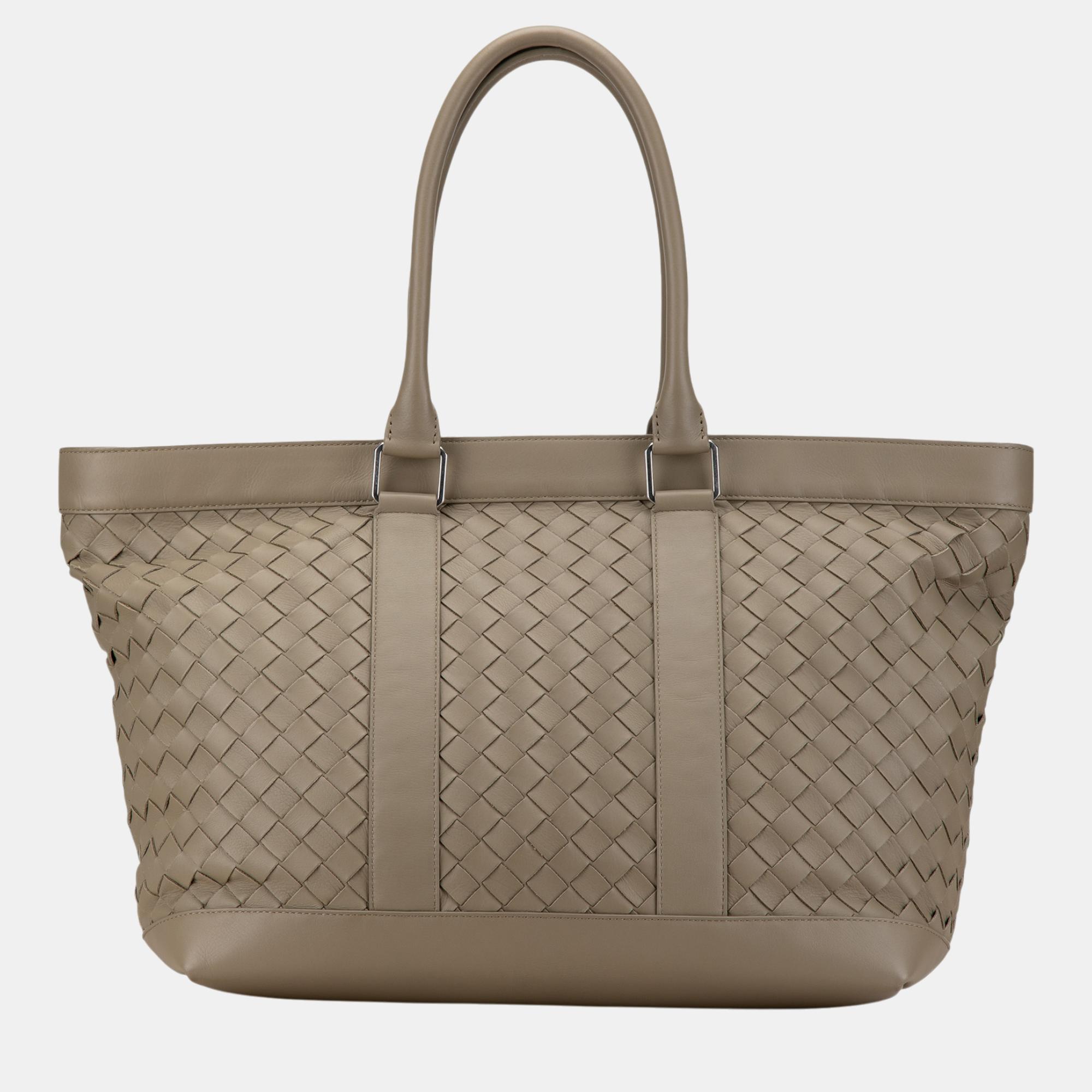 

Bottega Veneta Nappa Intrecciato Tote, Brown