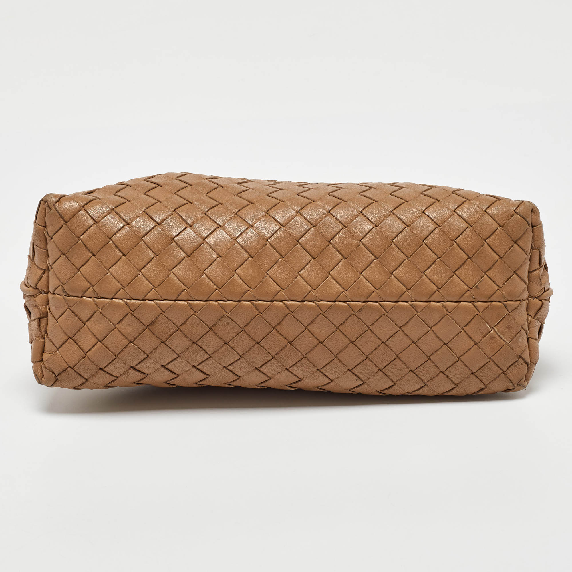 Bottega Veneta Sand Brown Intrecciato Leather Shoulder Bag 