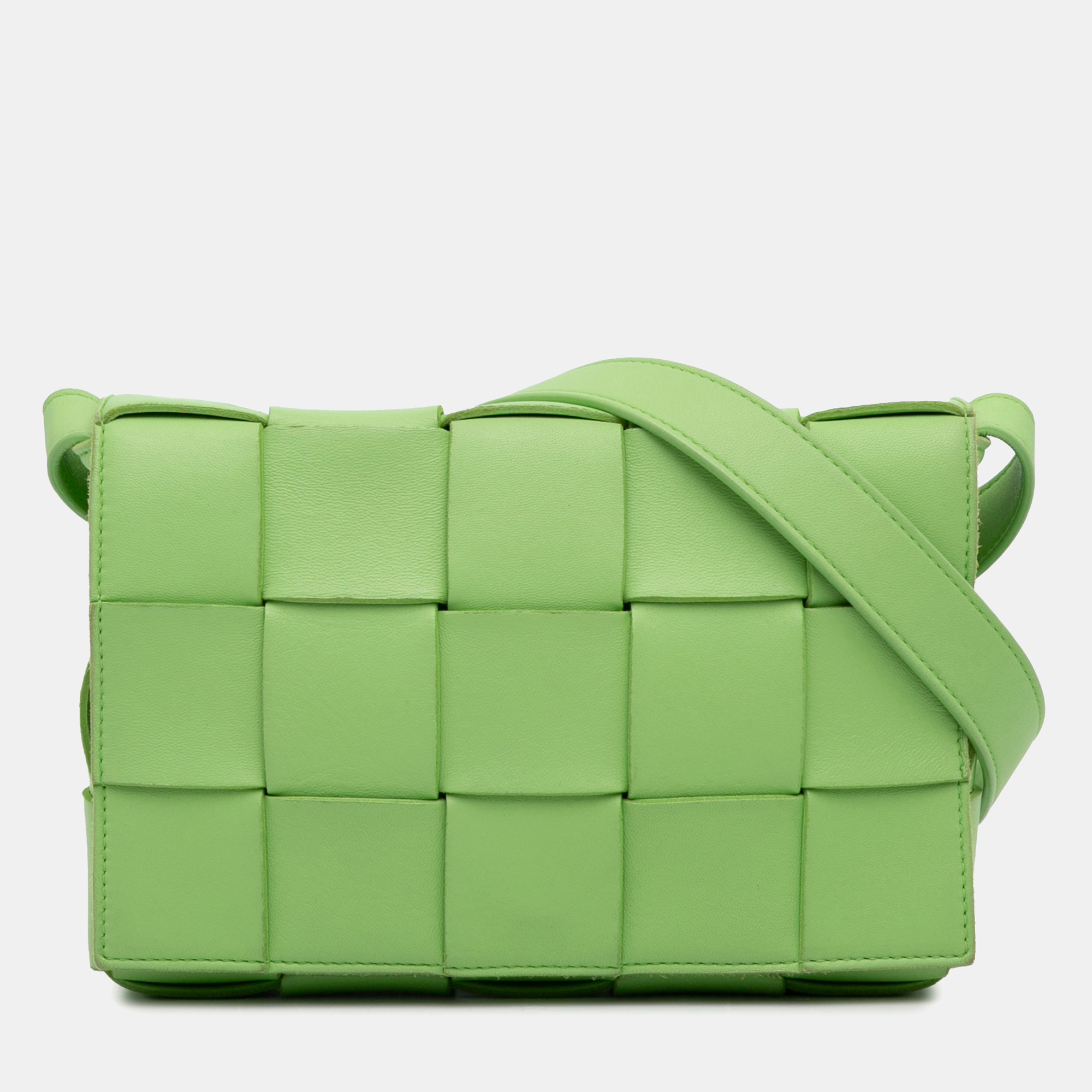 

Bottega Veneta Green Leather Bottega Veneta Nappa Intrecciato Cassette Crossbody