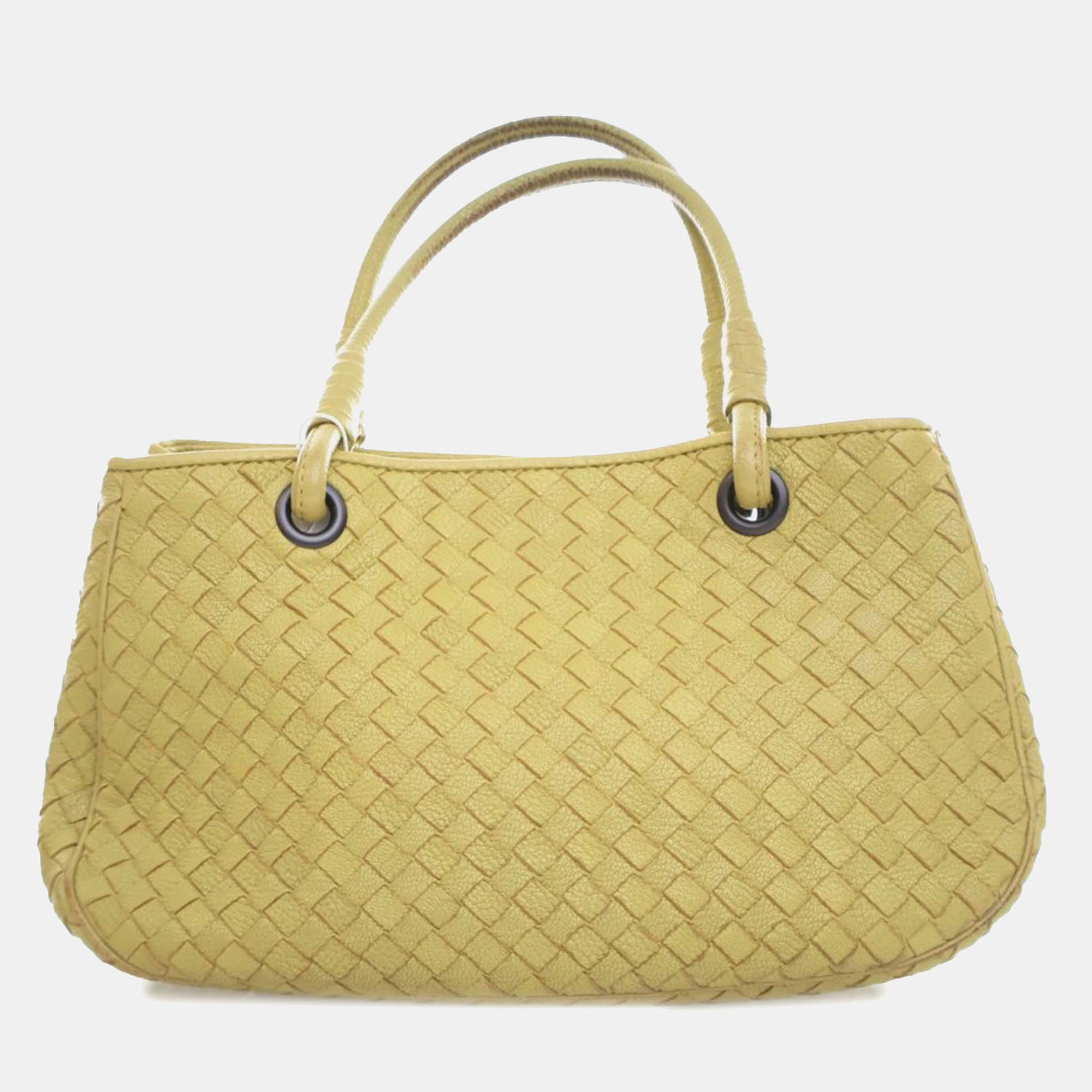 

Bottega Veneta Green Calf Leather Mini Intrecciato Tote