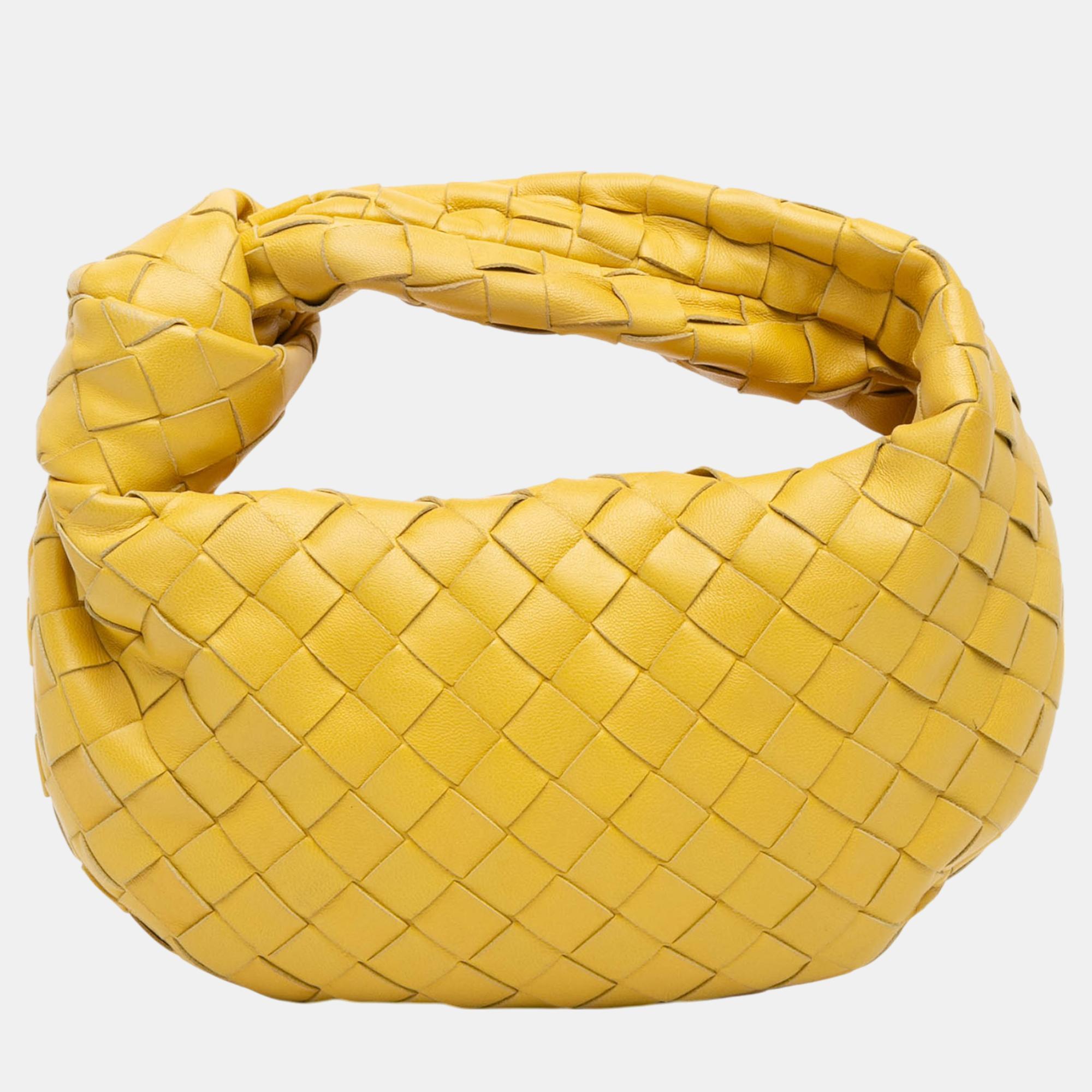 

Bottega Veneta Yellow Mini Nappa Intrecciato Jodie