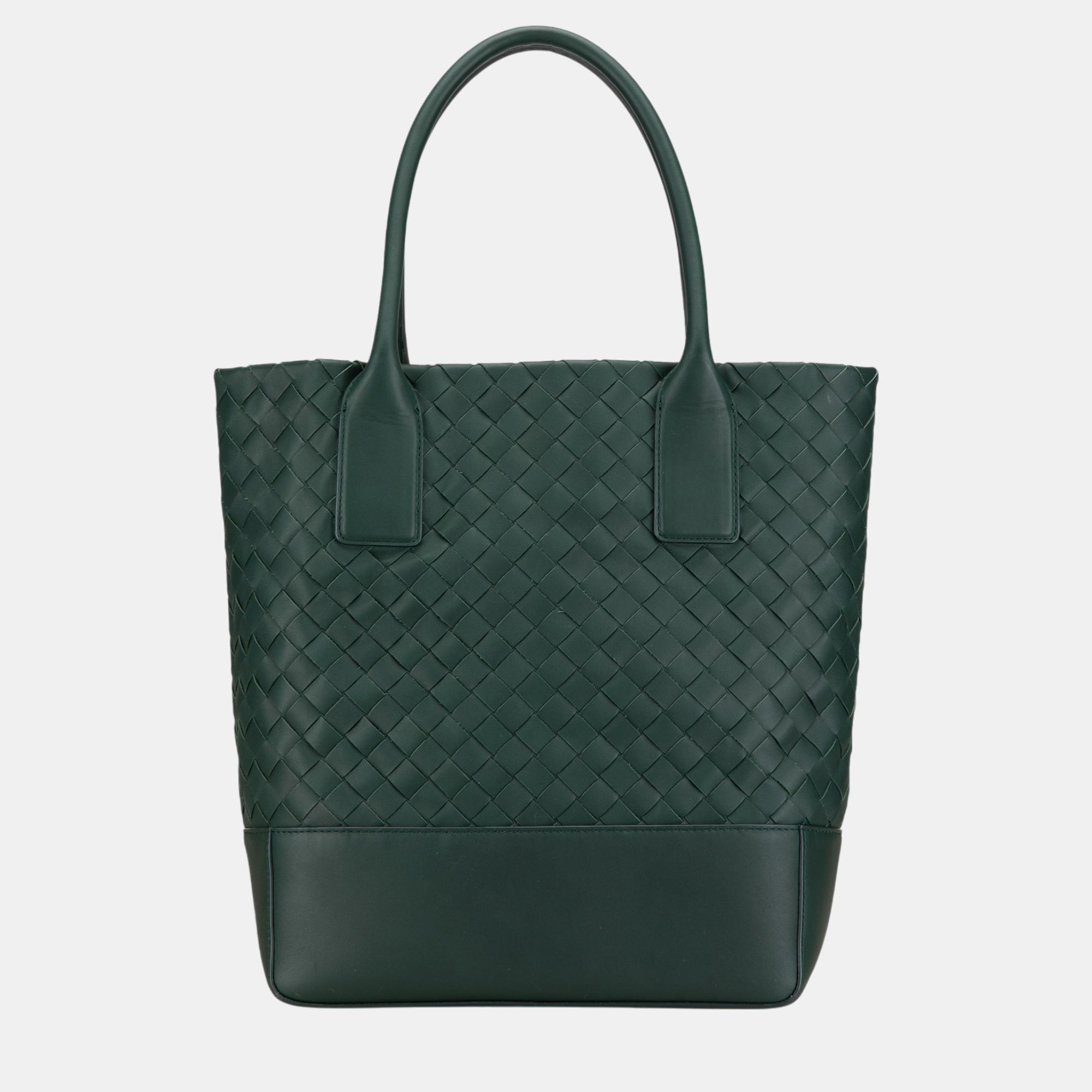 

Bottega Veneta Green Nappa Intrecciato Tote