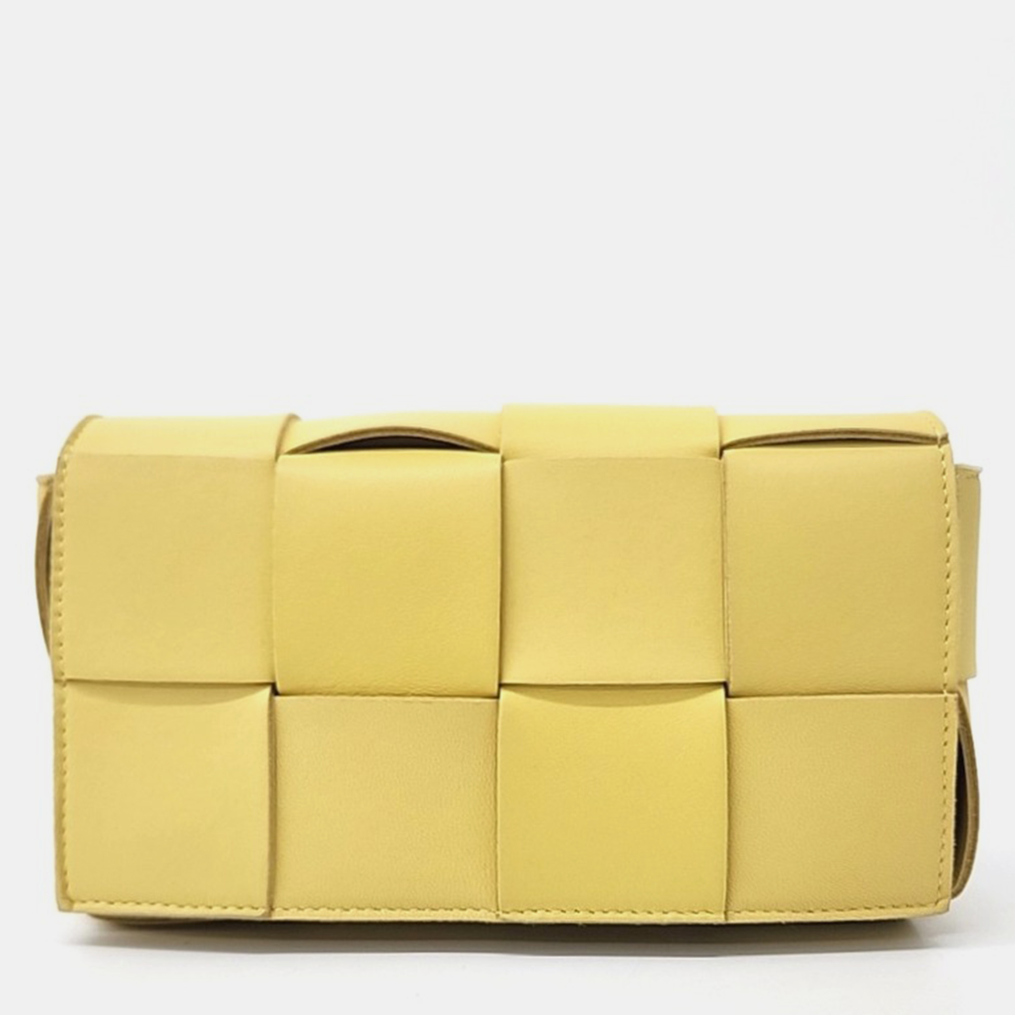 

Bottega Veneta Yellow Leather Cassette Belt Bag