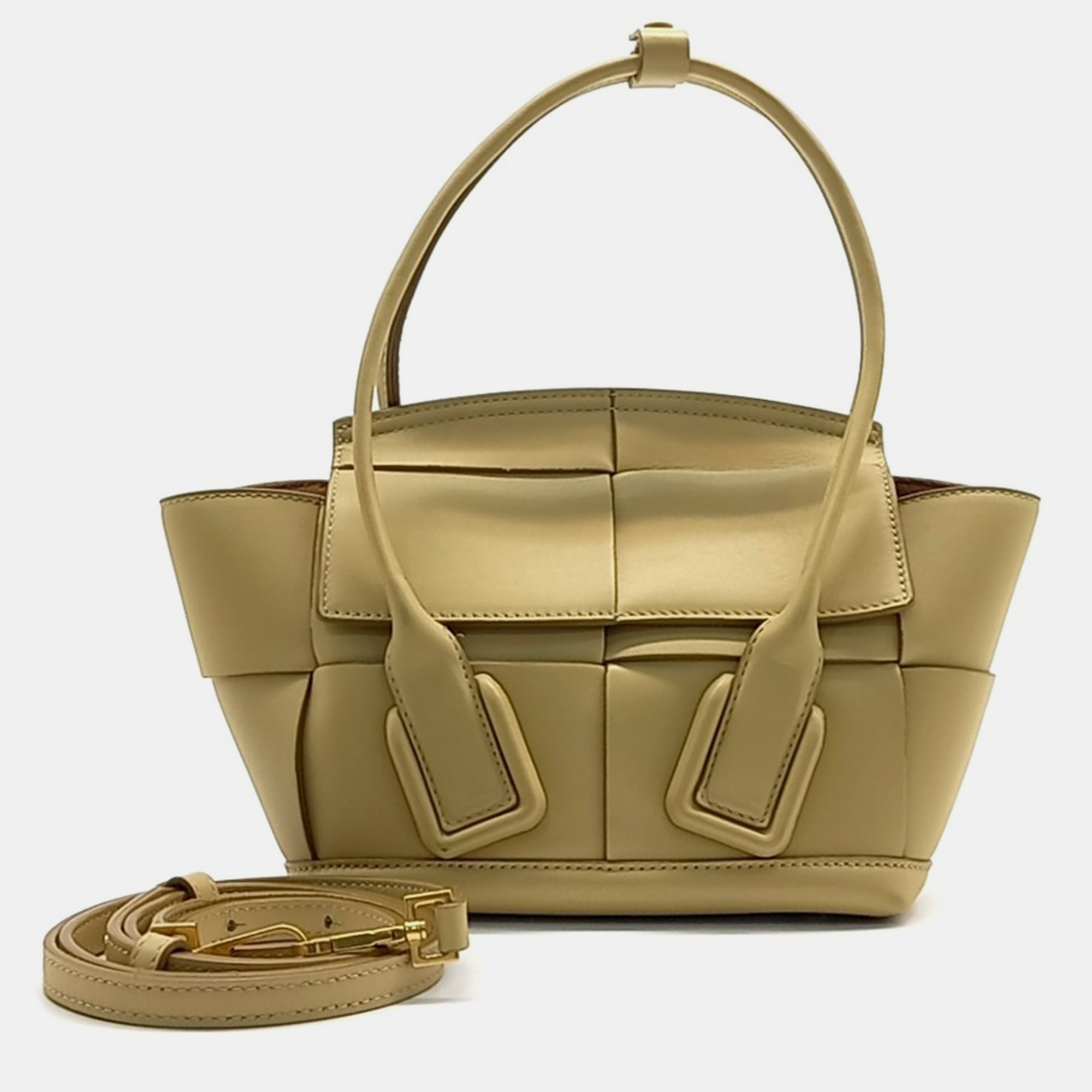 

Bottega Veneta Beige Leather Arco Mini bag