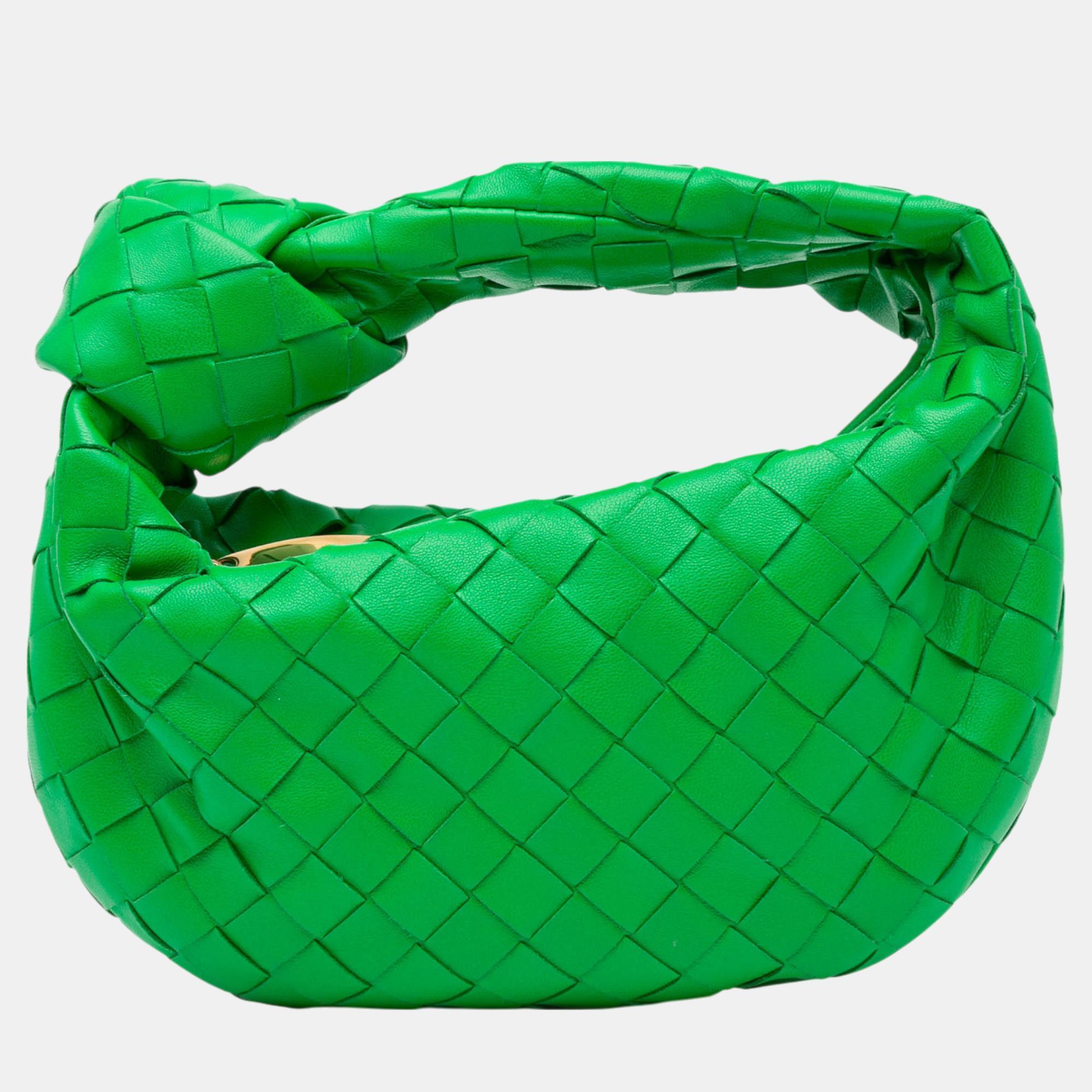 

Bottega Veneta Green Mini Nappa Intrecciato Jodie