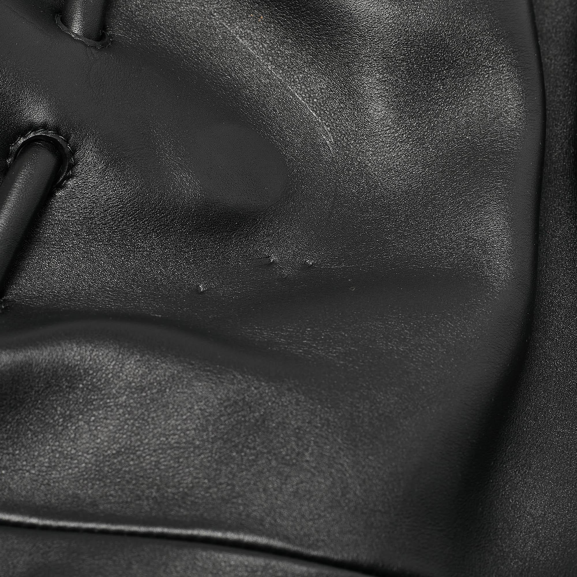 Bottega Veneta Black Leather Beak Bucket Bag 8