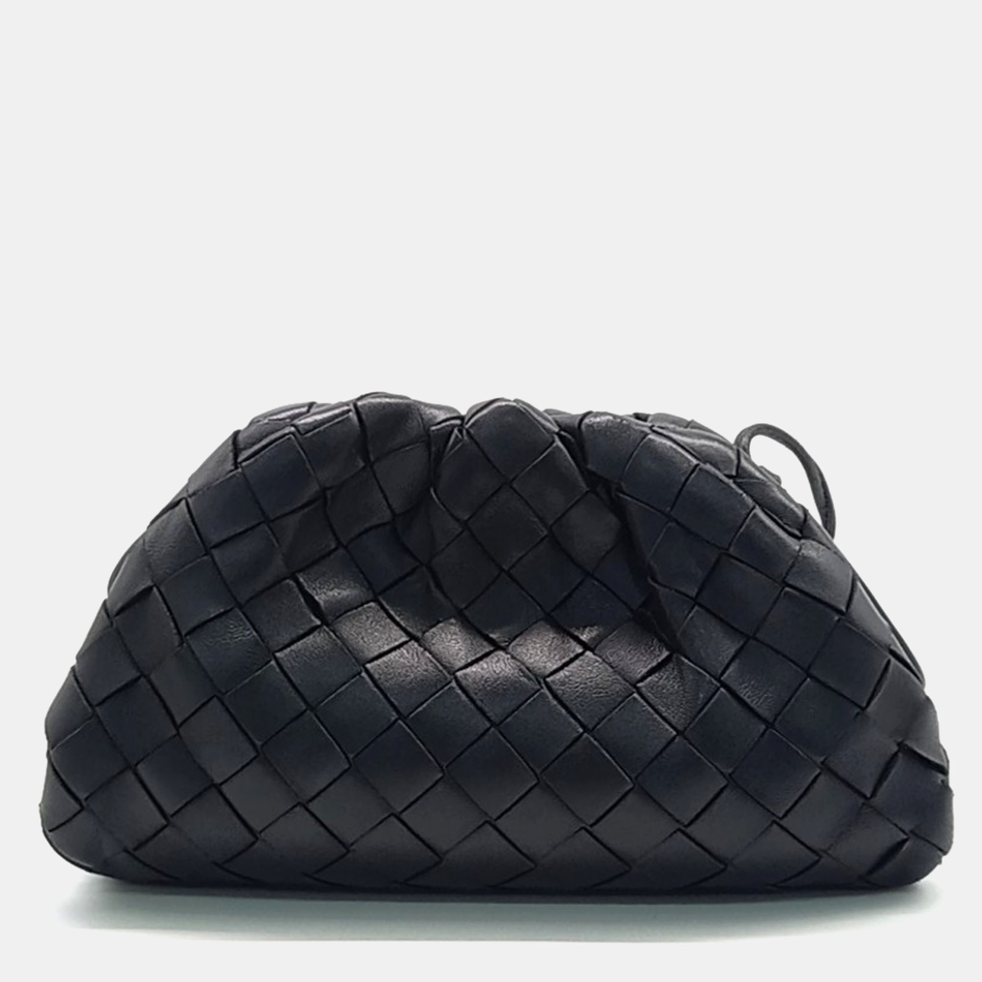 

Bottega Veneta Black Leather Mash The Pouch Crossbody Bag