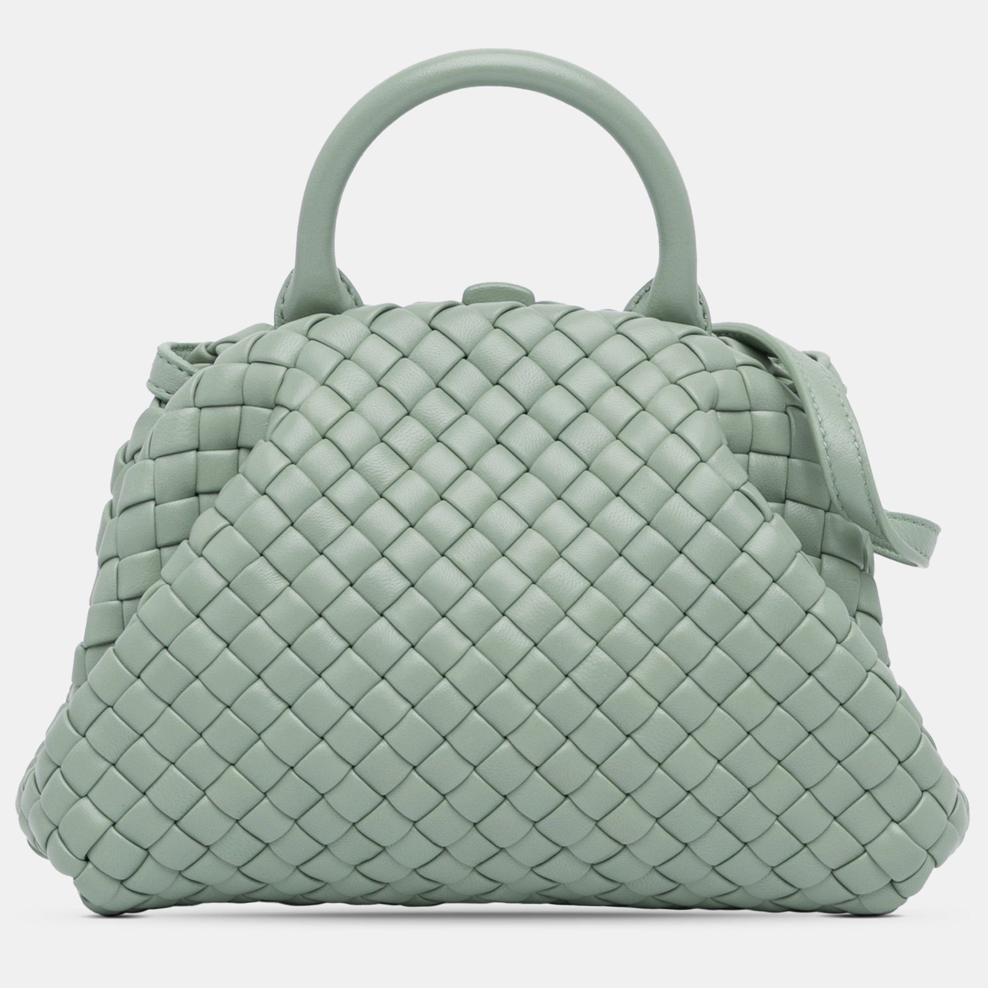 

Bottega Veneta Green Mini Nappa Intrecciato Padded The Handle Satchel