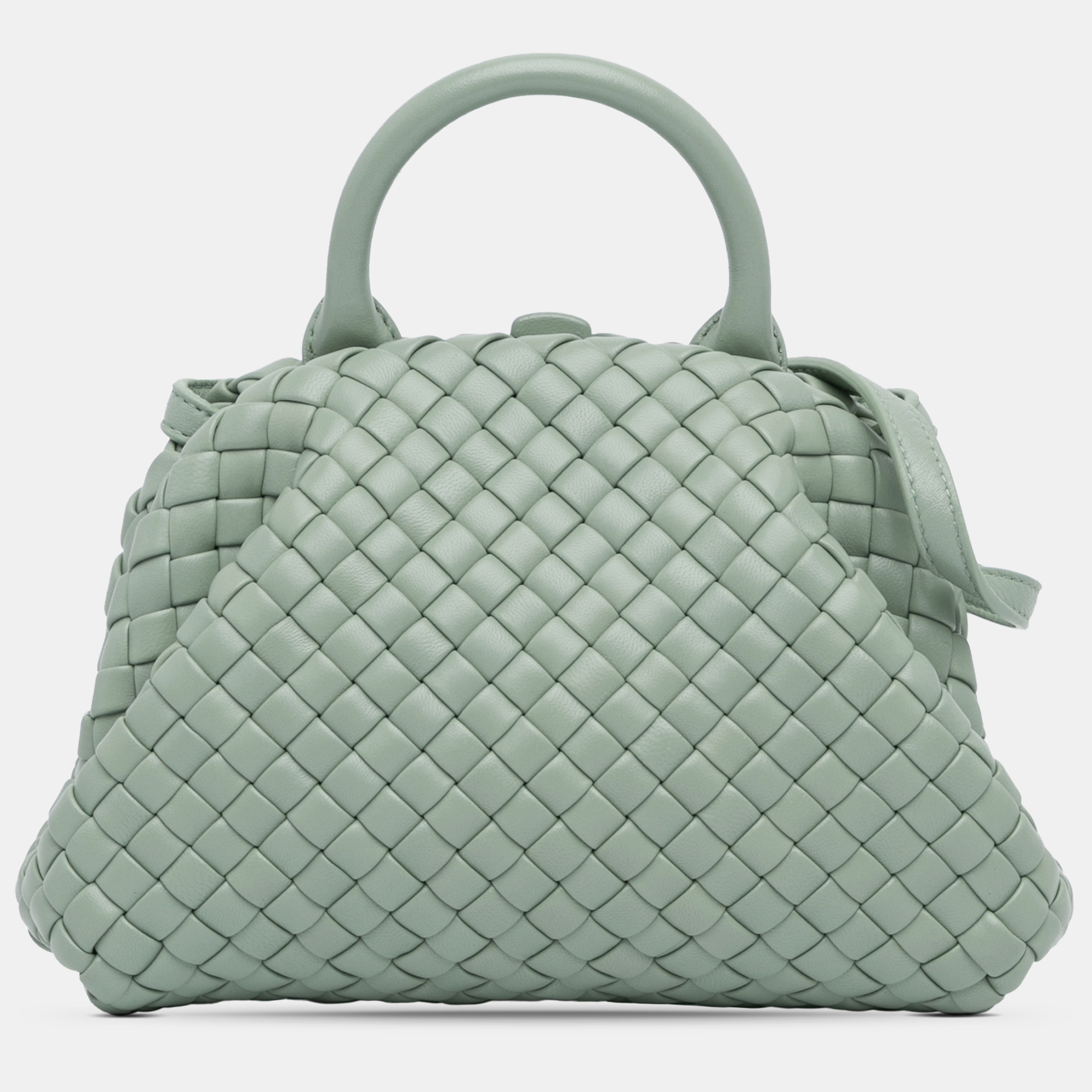 

Bottega Veneta Green Mini Nappa Intrecciato Padded The Handle Satchel