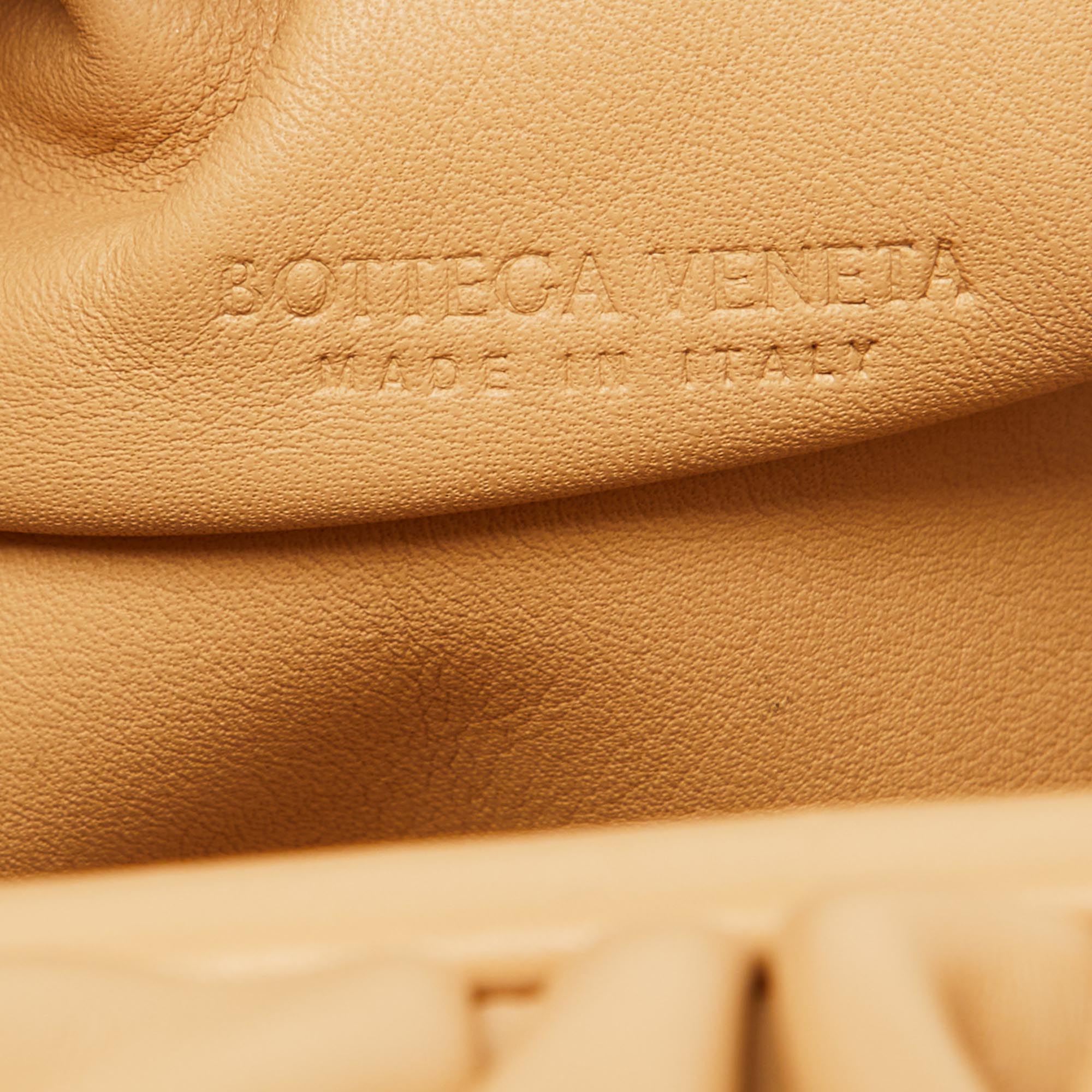 Bottega Veneta Beige Leather Mini Pouch Clutch 