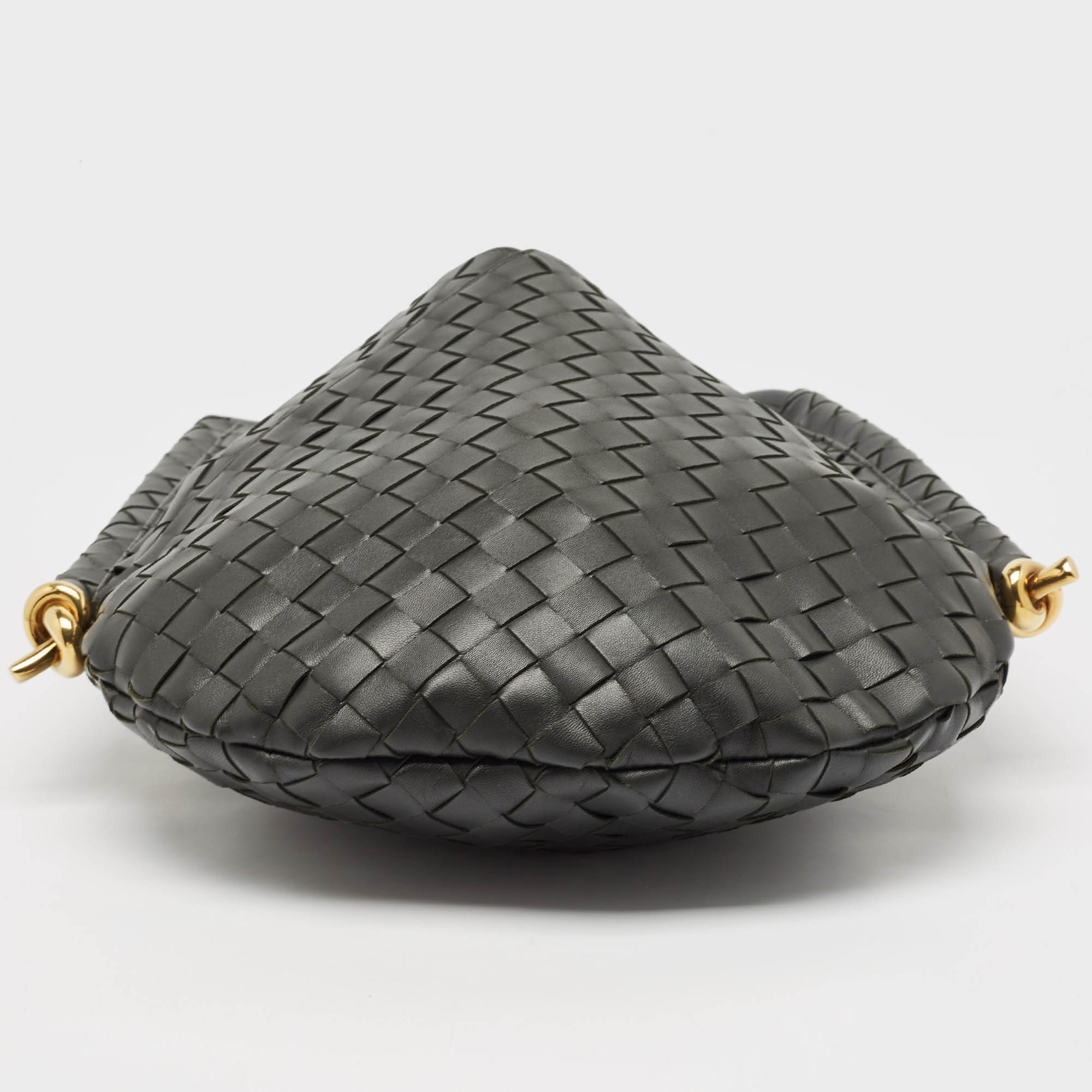 Bottega Veneta Black Intrecciato Leather Medium Solstice Hobo 