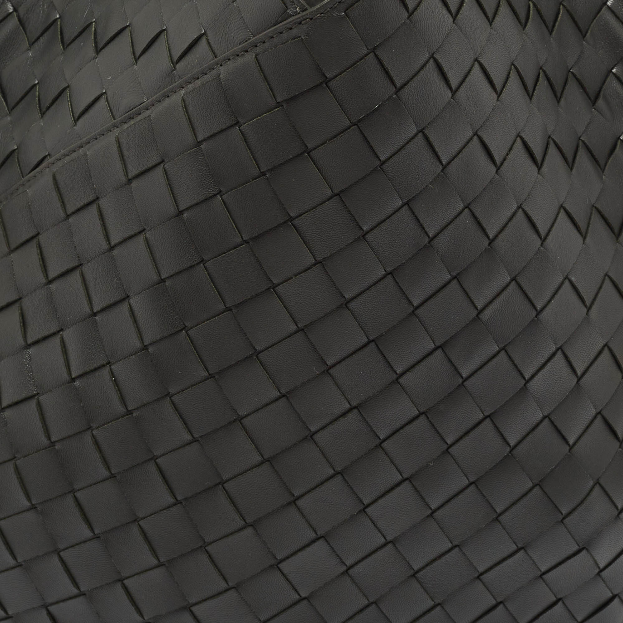 Bottega Veneta Black Intrecciato Leather Medium Solstice Hobo 