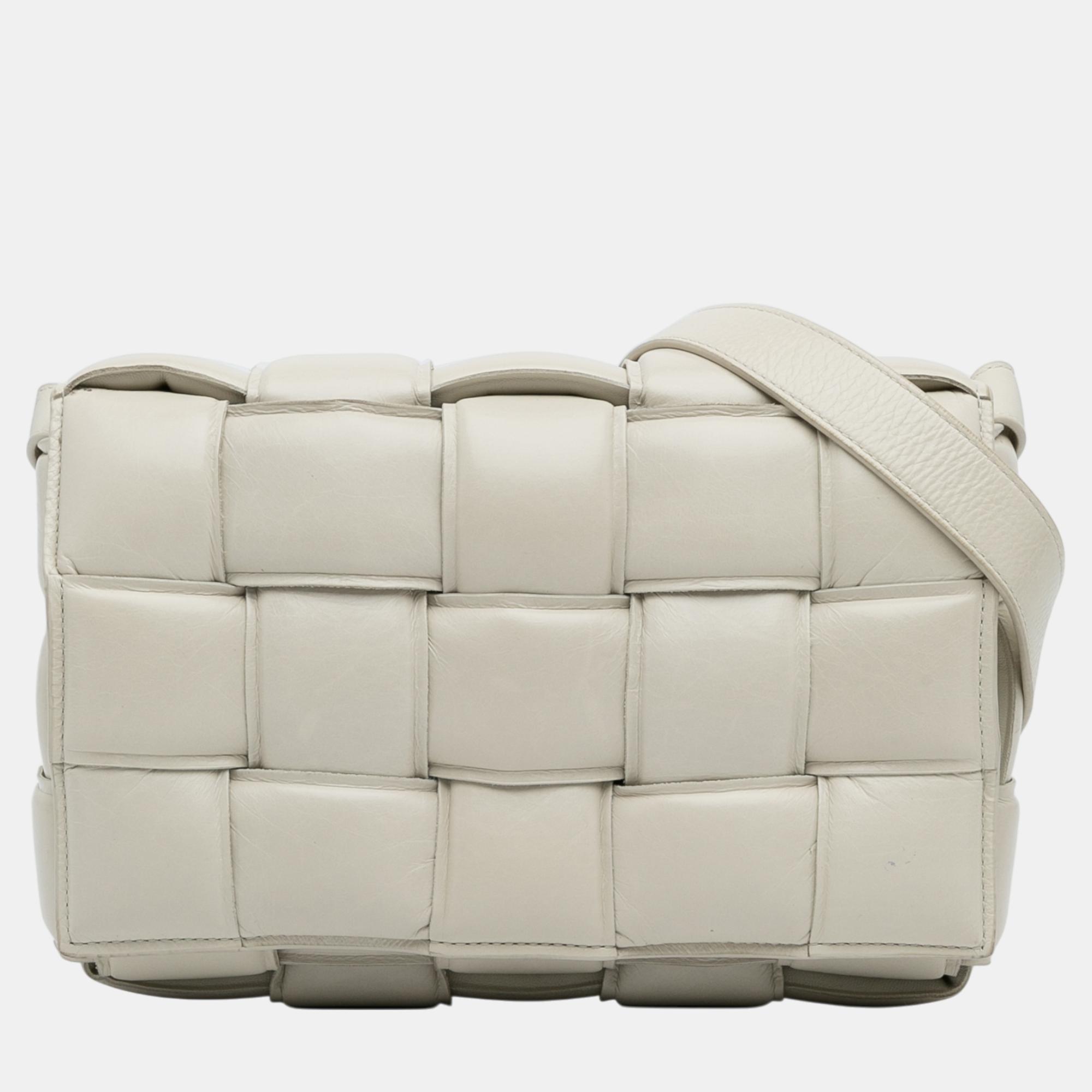 

Bottega Veneta White Nappa Intrecciato Padded Cassette Crossbody