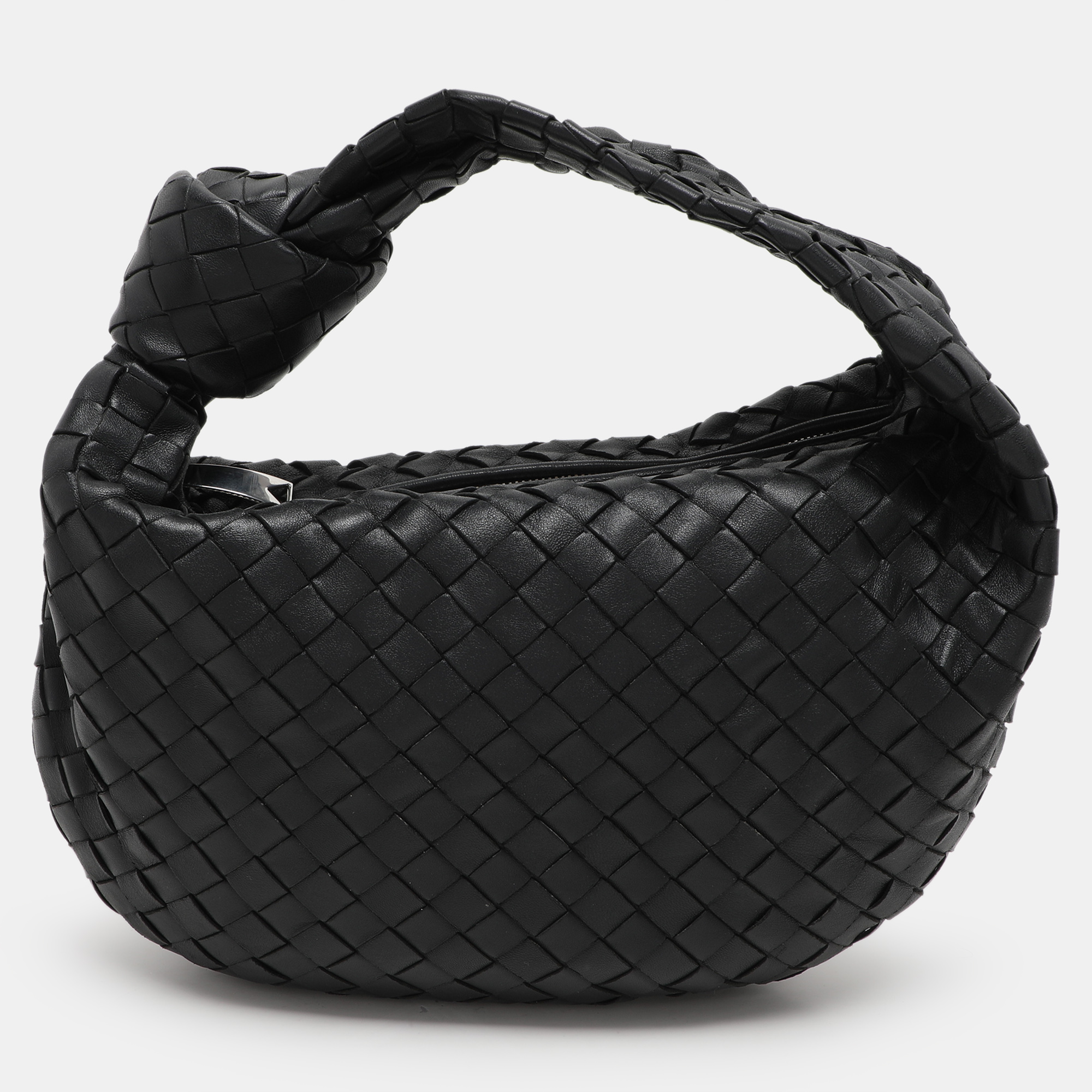 

Bottega Veneta Black Intrecciato Leather Teen Jodie Hobo