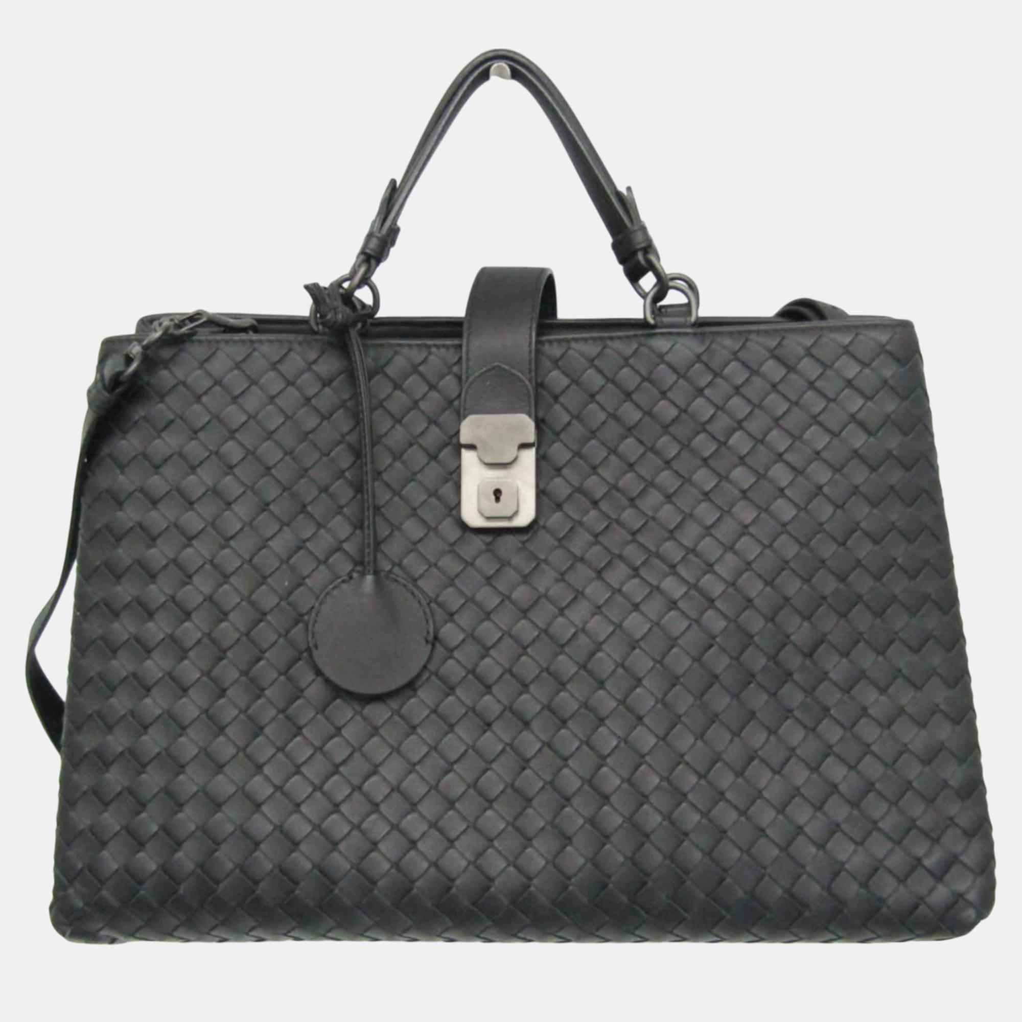 

Bottega Veneta Black Intrecciato Leather Handbag