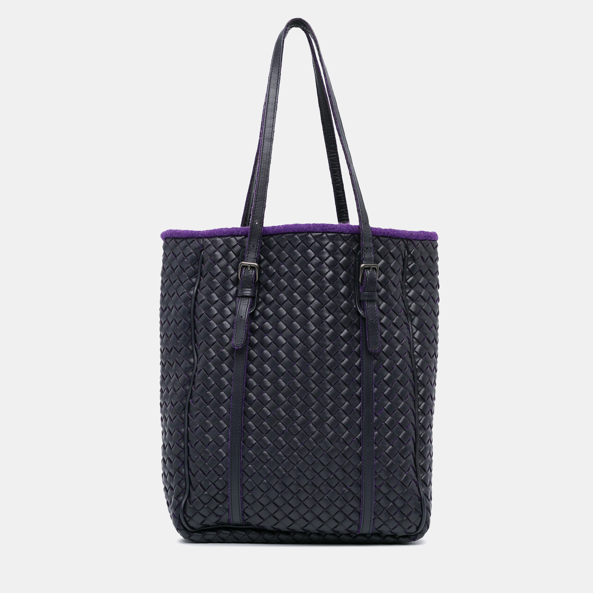 

Bottega Veneta Purple Leather Intrecciato Tote