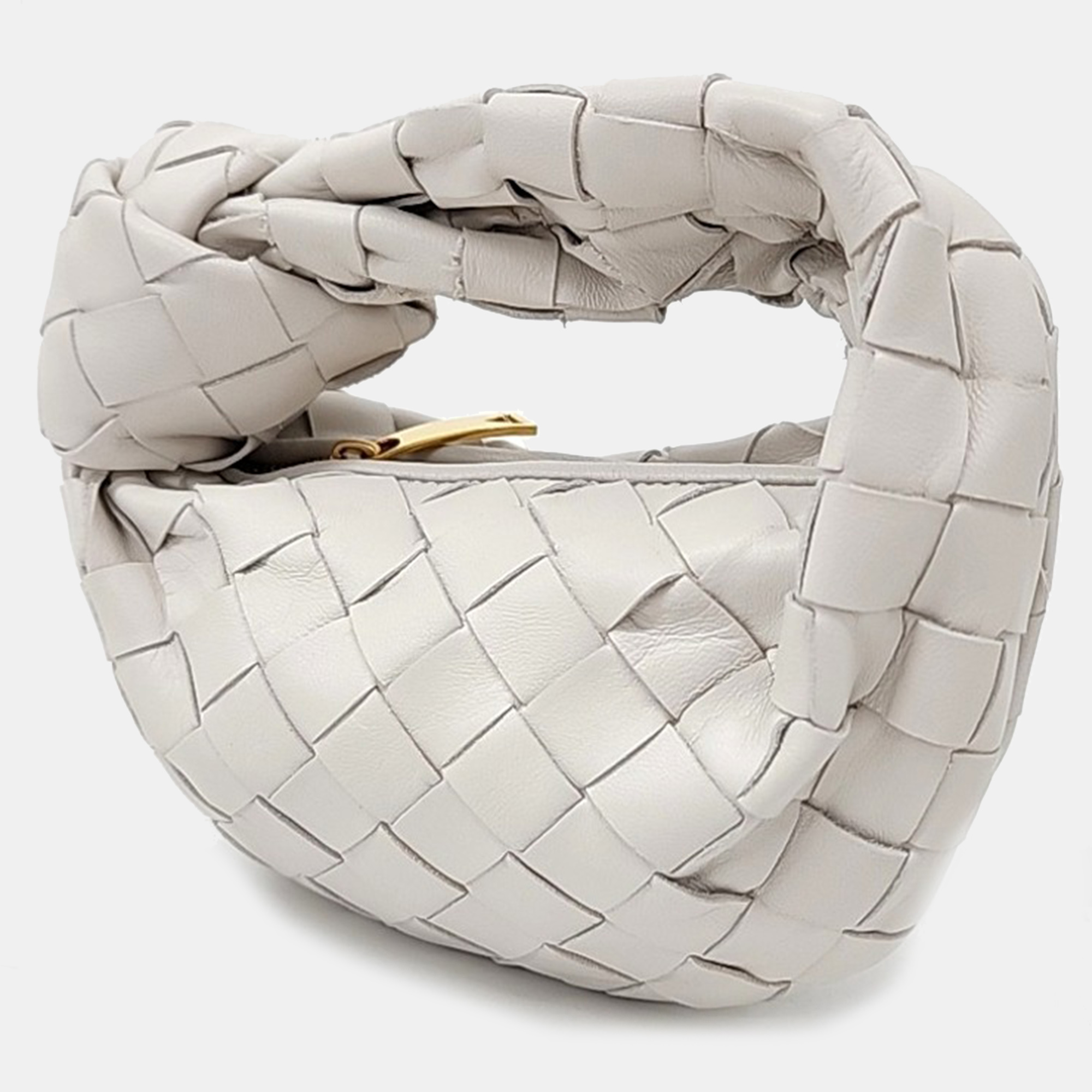 Bottega Veneta White Leather Candy BV Jody bag 