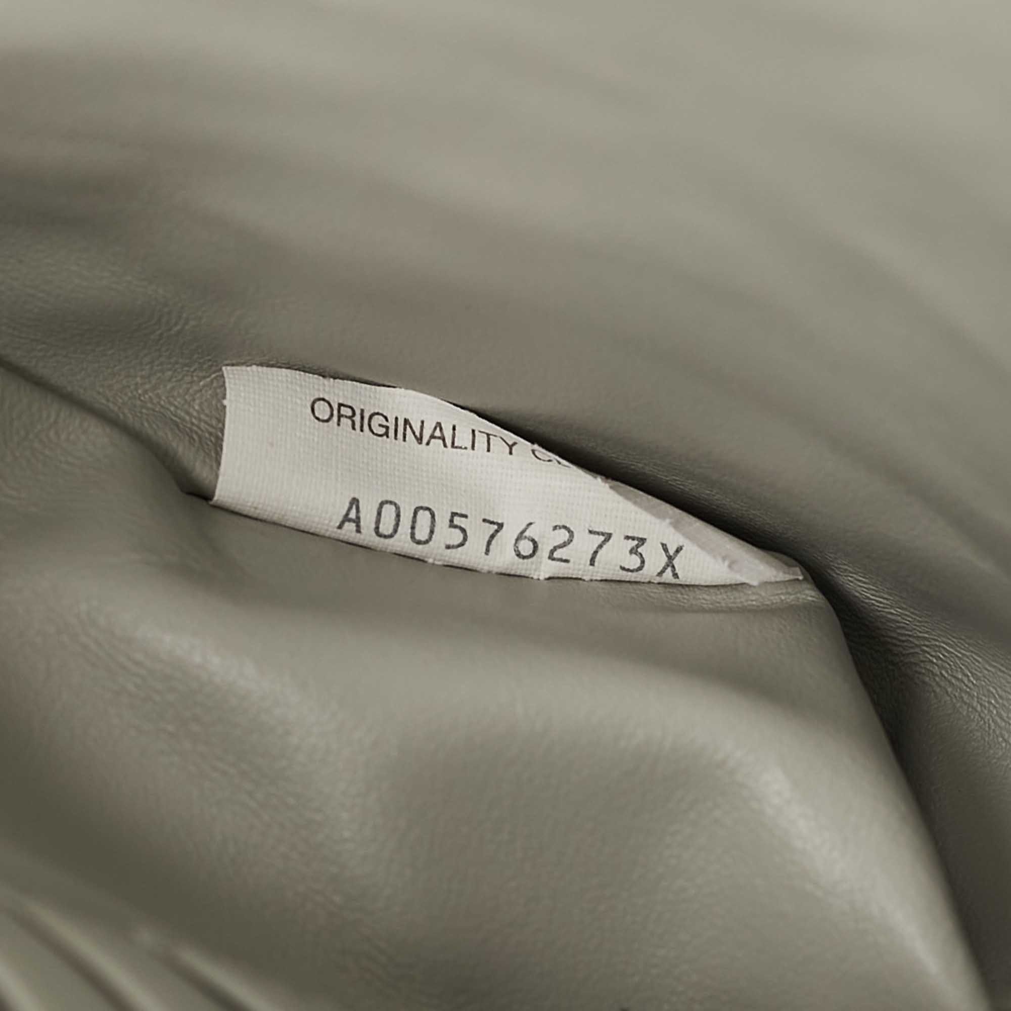 Bottega Veneta Grey Intrecciato Leather Zip Pochette 