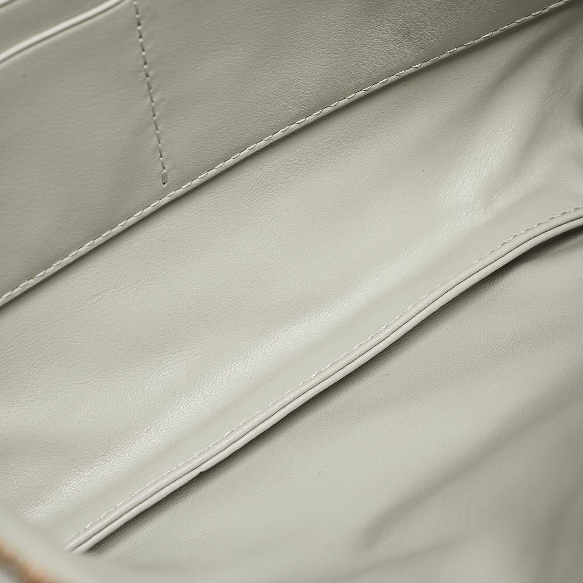 Bottega Veneta Grey Intrecciato Leather Zip Pochette 