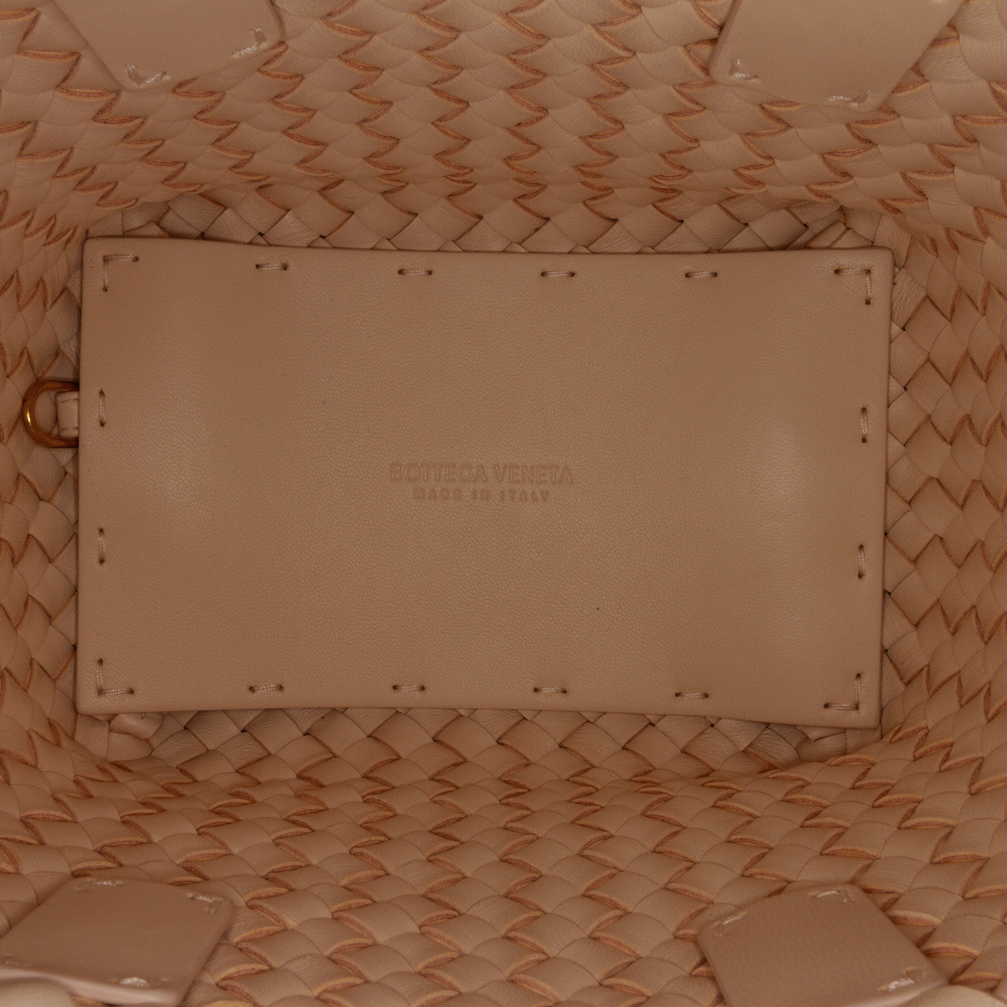 Bottega Veneta Pink Mini Lambskin Intreccio Cabat Tote 