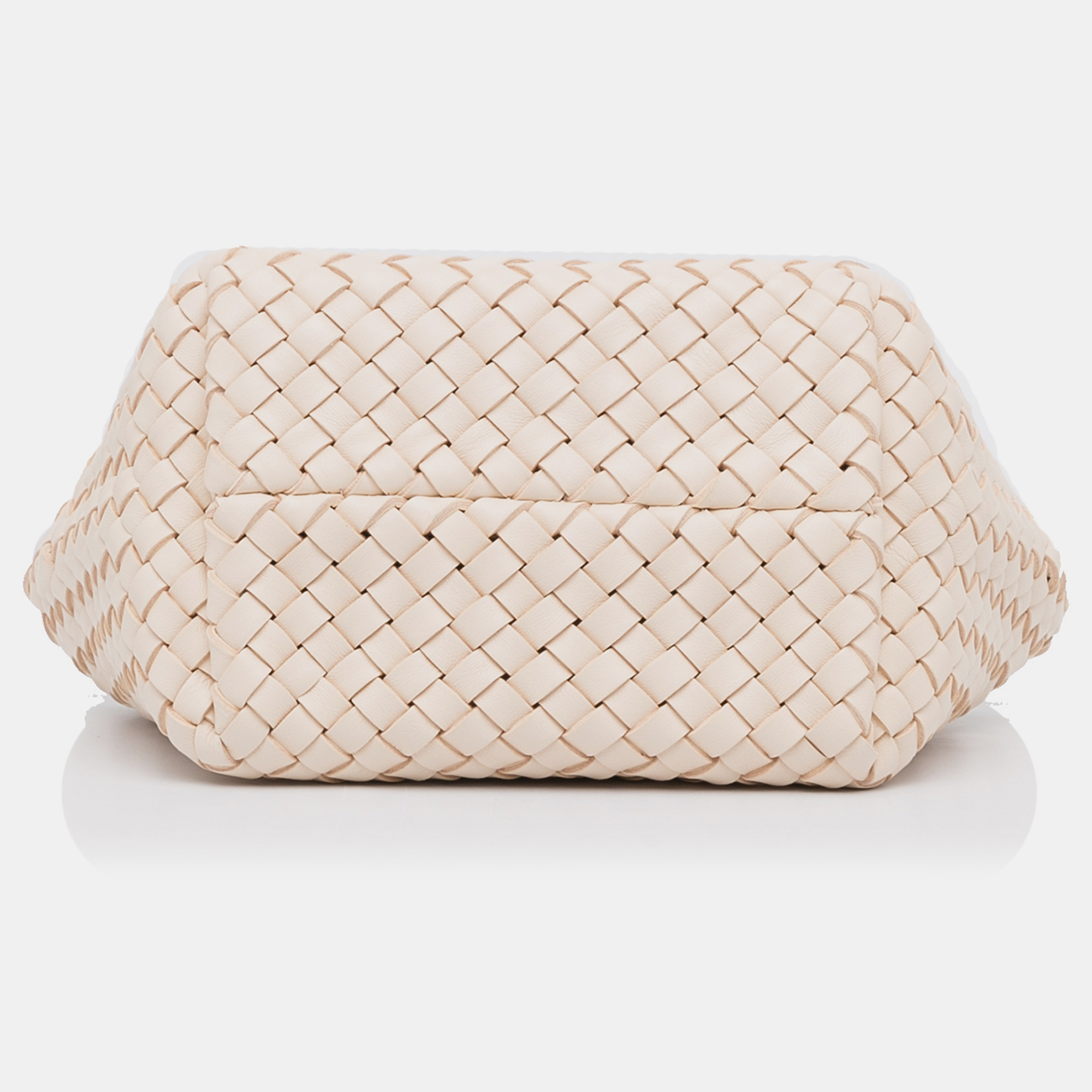 Bottega Veneta Pink Mini Lambskin Intreccio Cabat Tote 