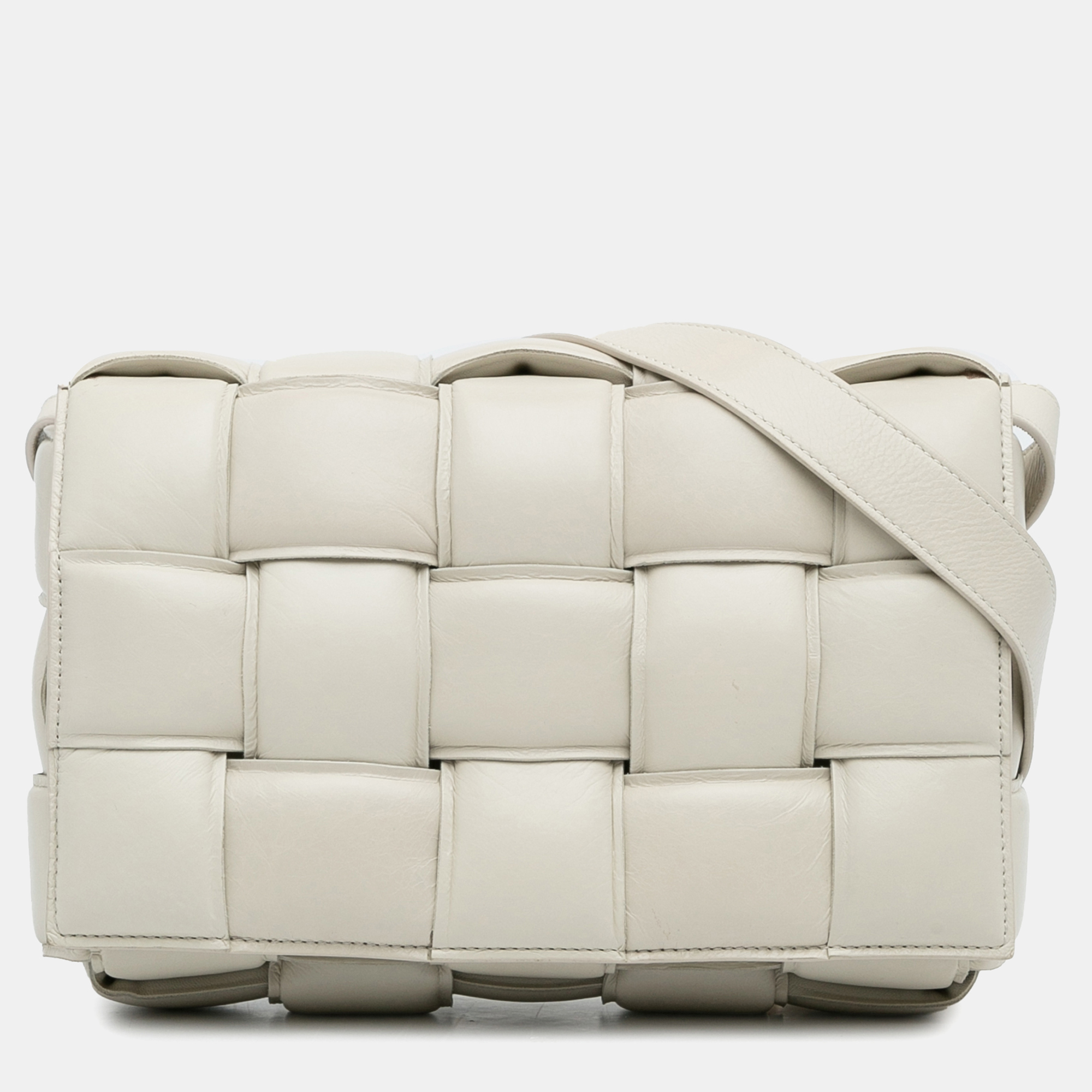 

Bottega Veneta White Nappa Intrecciato Padded Cassette Crossbody