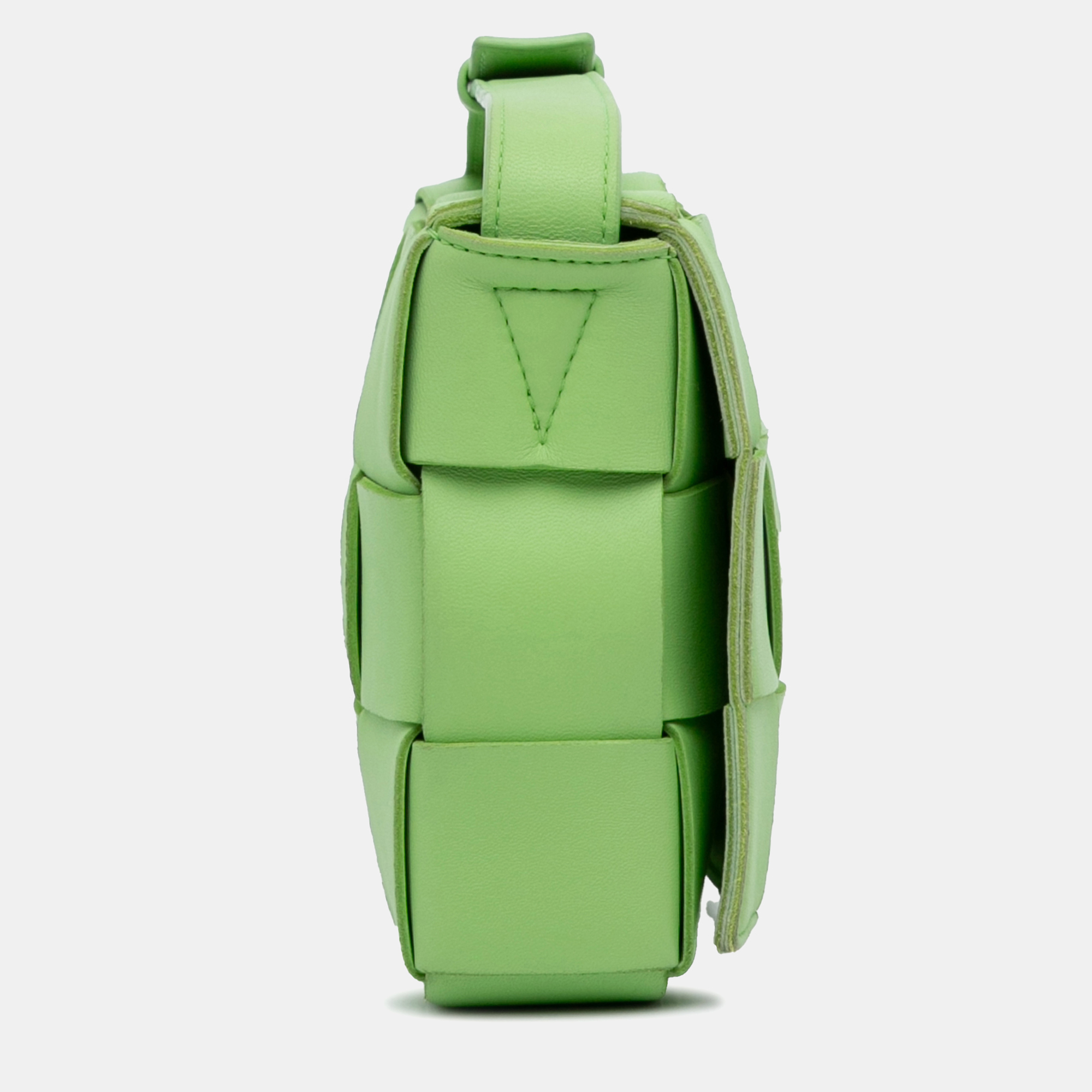 Bottega Veneta Green Nappa Intrecciato Cassette Crossbody 