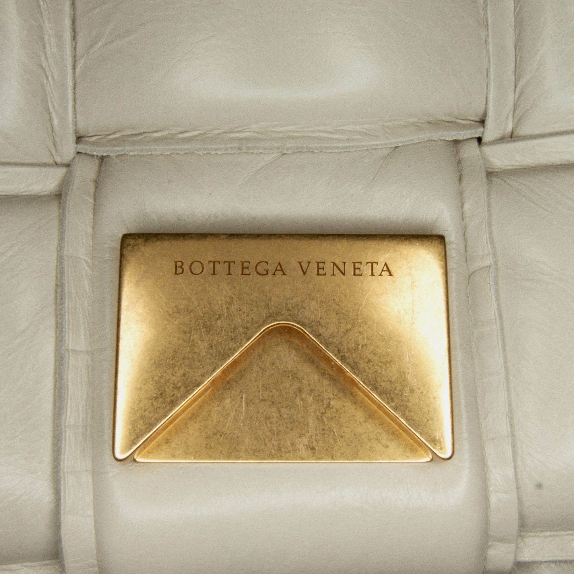 Bottega Veneta White Nappa Intrecciato Padded Cassette Crossbody 