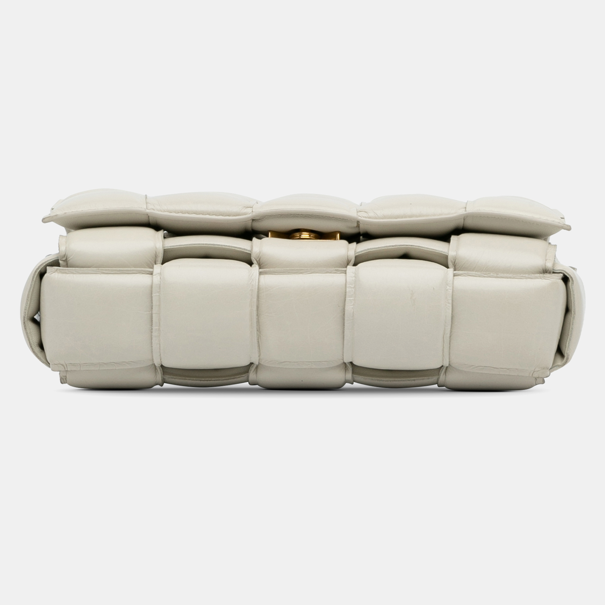 Bottega Veneta White Nappa Intrecciato Padded Cassette Crossbody 