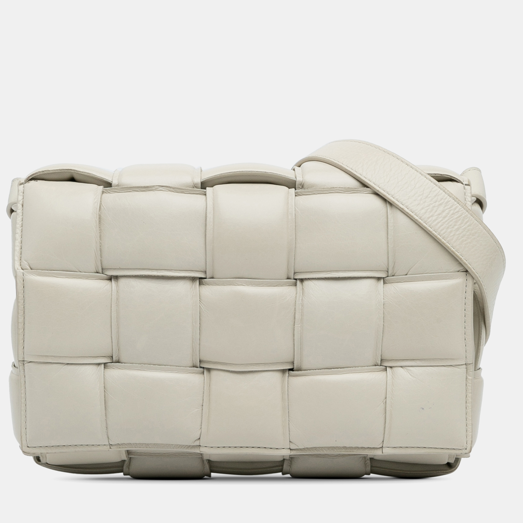 

Bottega Veneta White Nappa Intrecciato Padded Cassette Crossbody