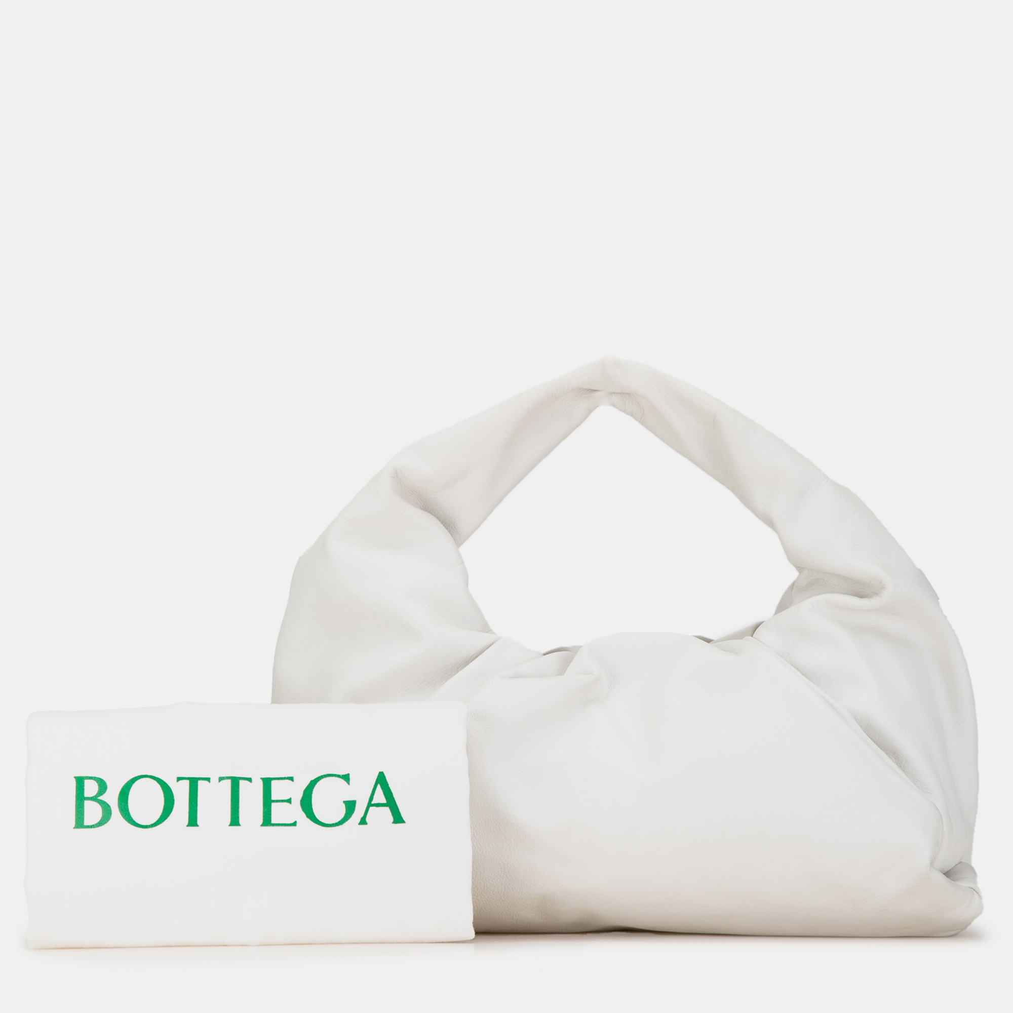 Bottega Veneta White Lambskin The Shoulder Pouch 