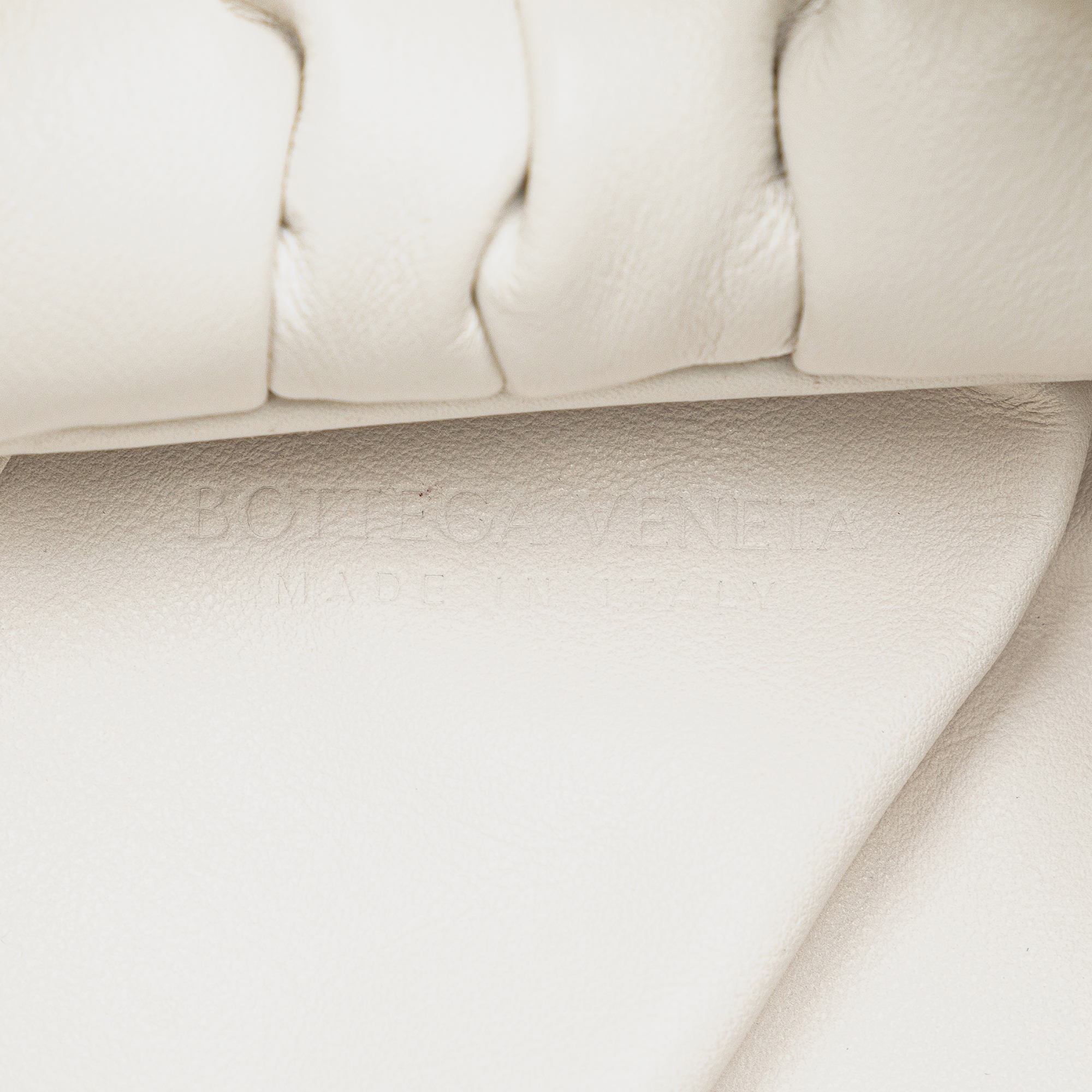 Bottega Veneta White Lambskin The Shoulder Pouch 
