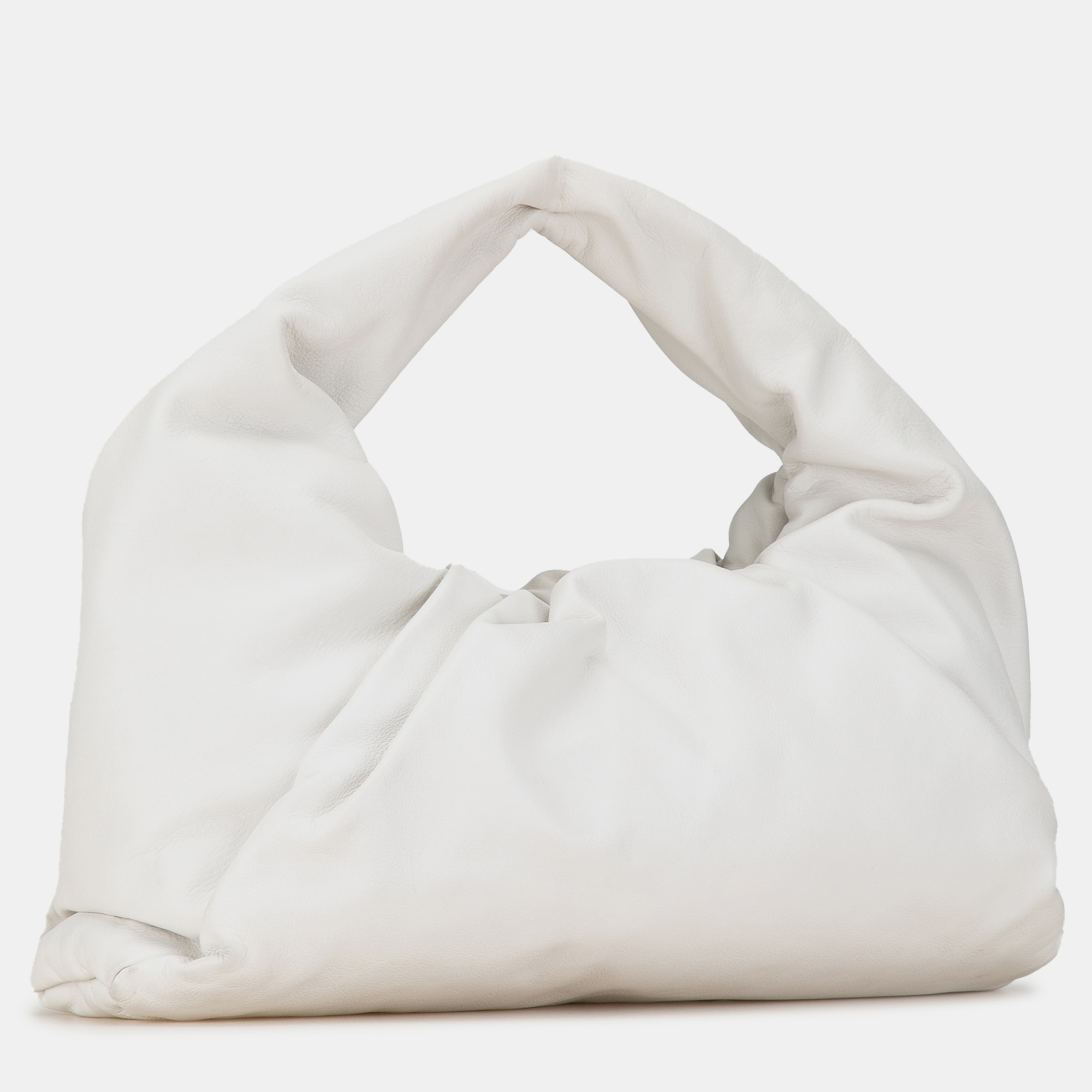 Bottega Veneta White Lambskin The Shoulder Pouch 