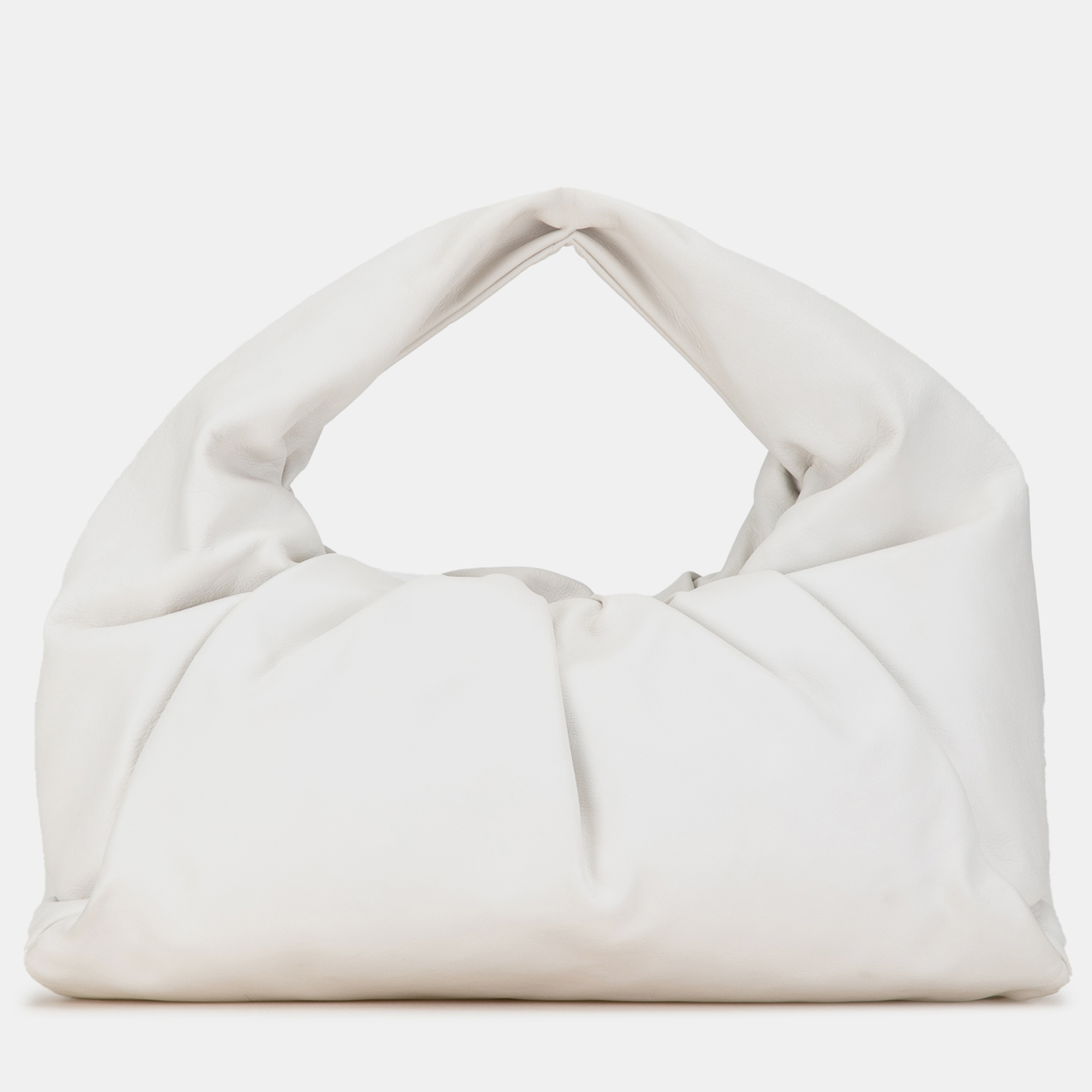 Bottega Veneta White Lambskin The Shoulder Pouch 