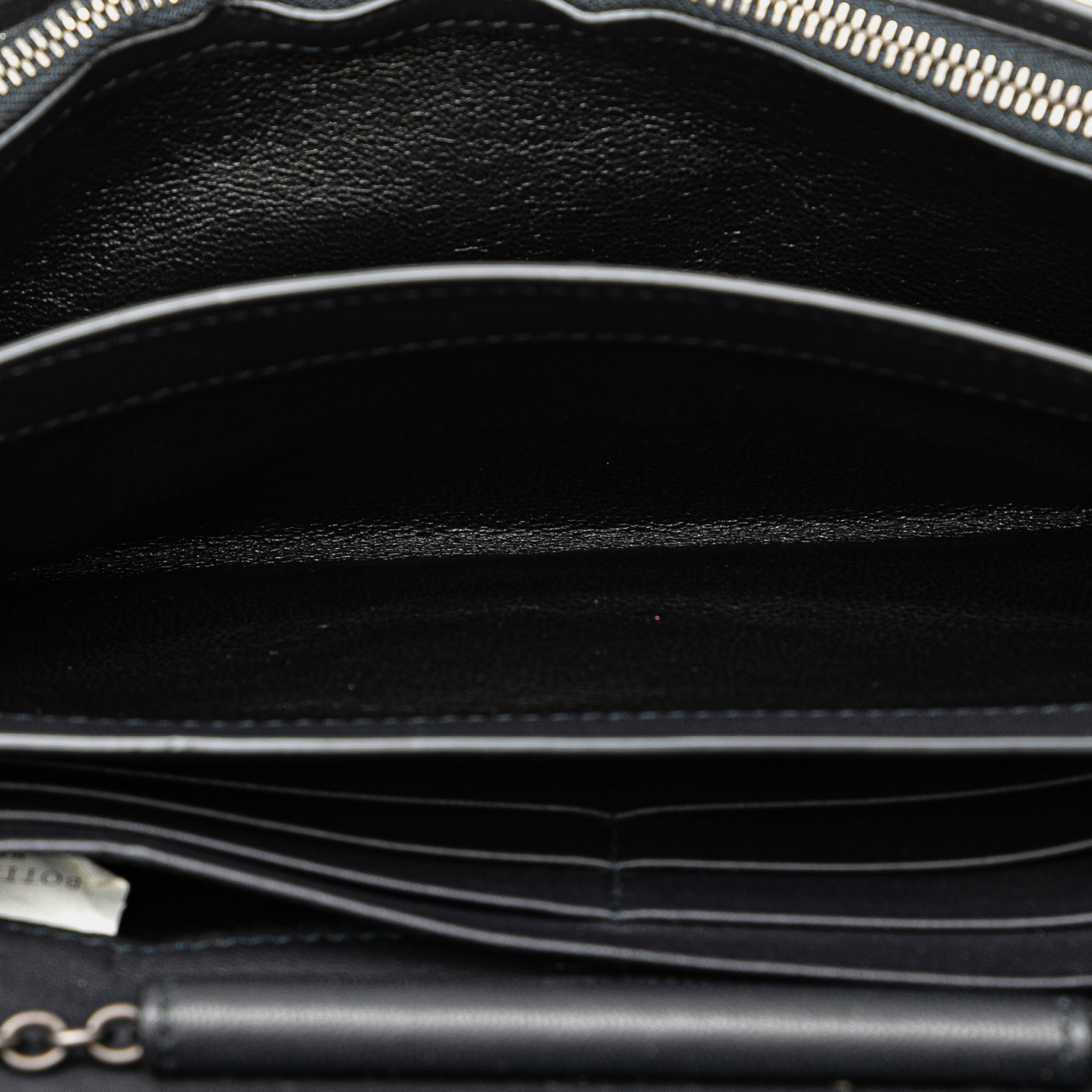 Bottega Veneta Black Intrecciato Wallet On Chain 