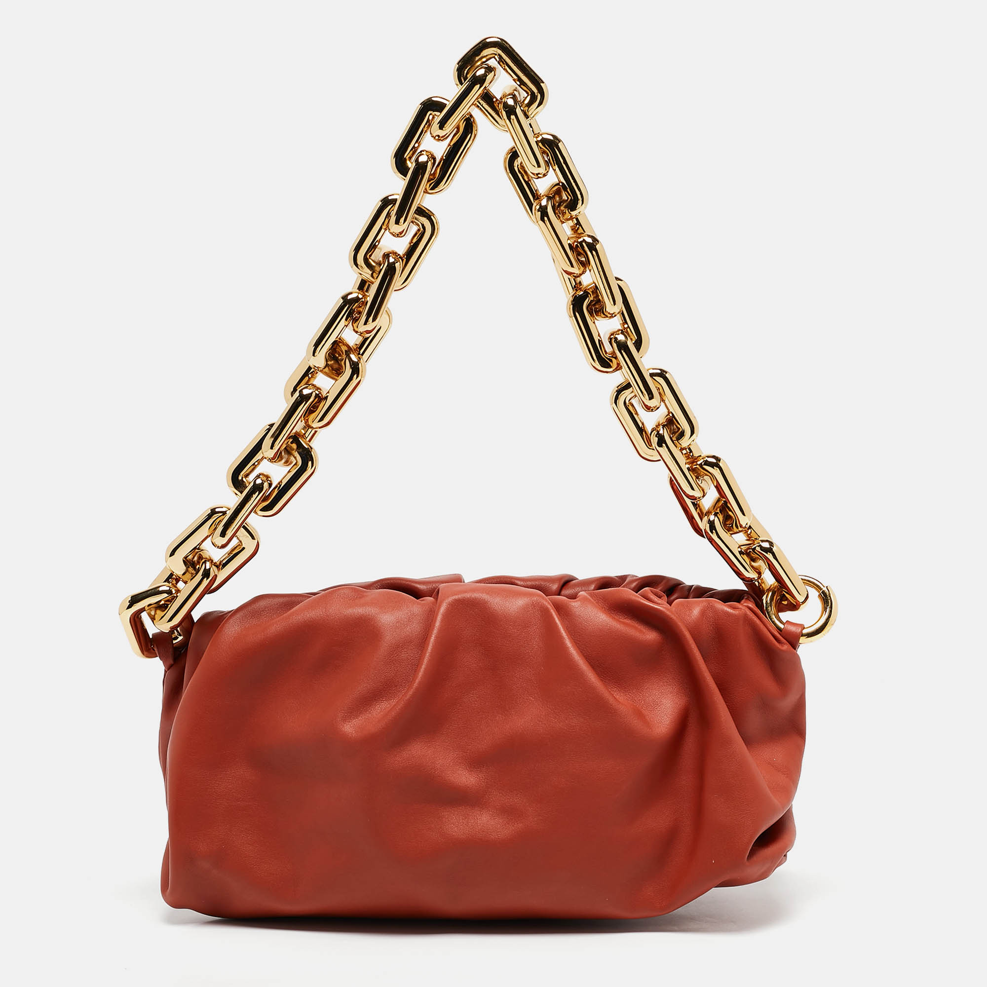 

Bottega Veneta Orange Leather Leather The Chain Pouch Bag