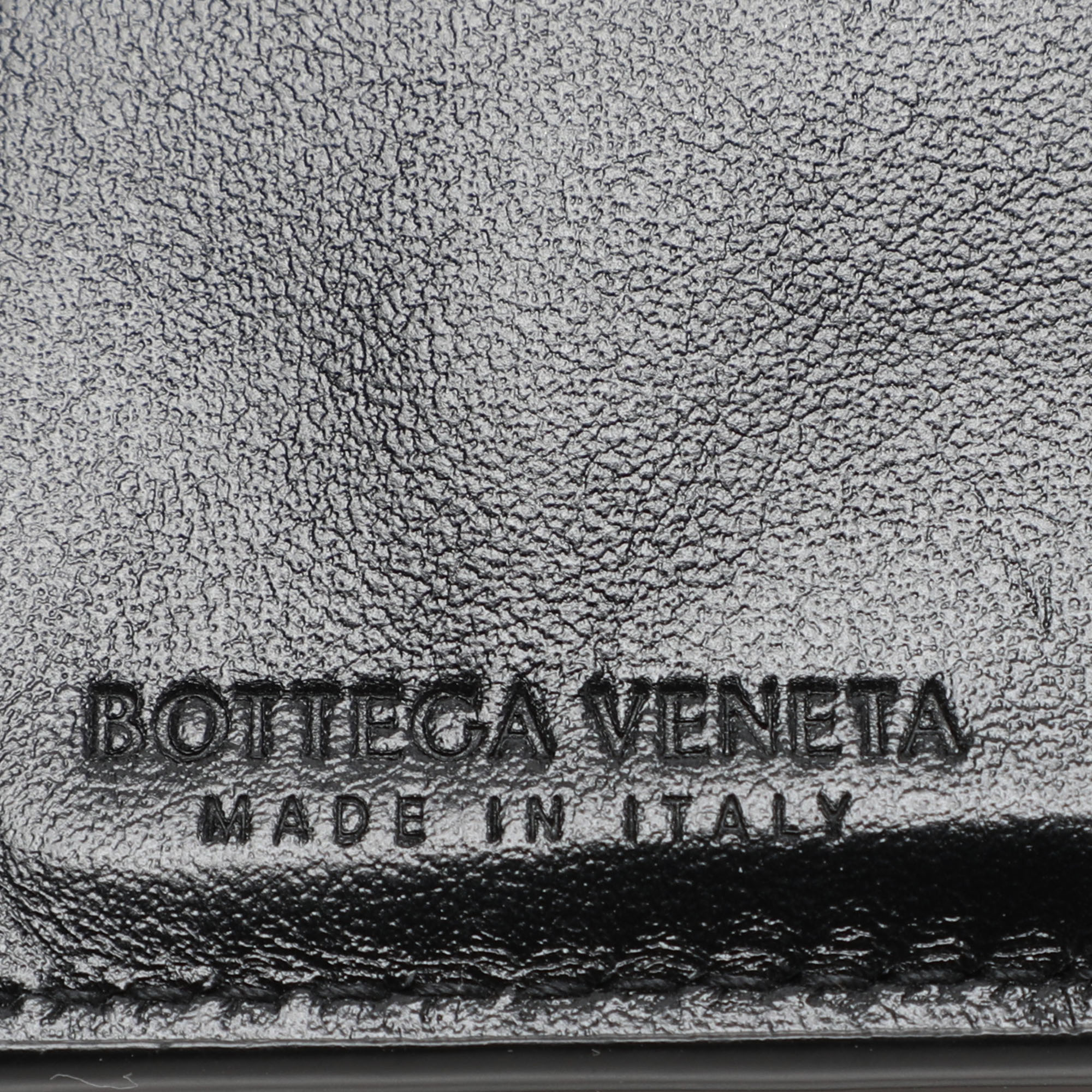 Bottega Veneta Black Intrecciato Leather French Wallet 