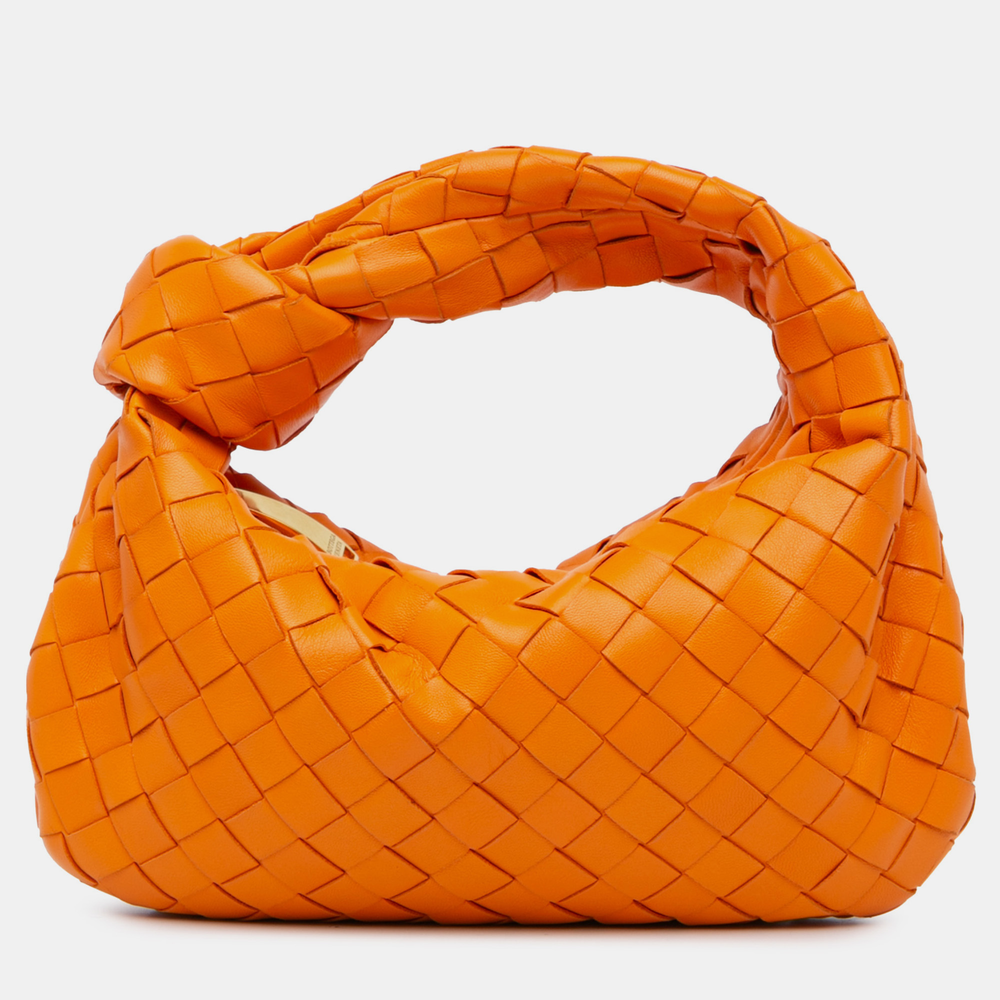 

Bottega Veneta Orange Mini Nappa Intrecciato Jodie