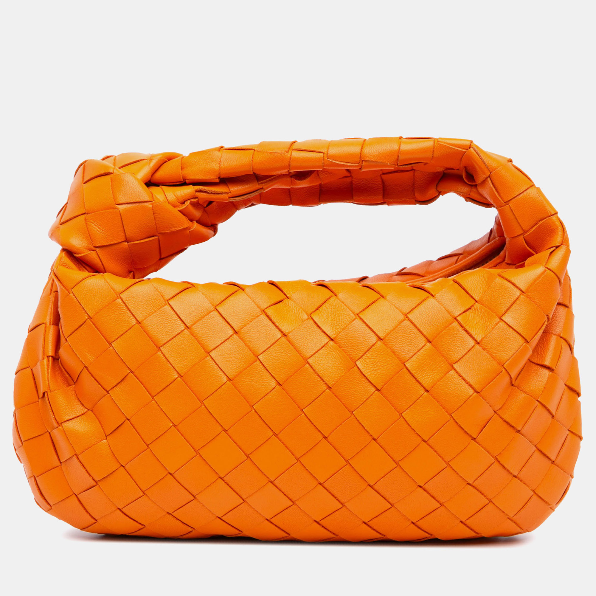 

Bottega Veneta Orange Mini Nappa Intrecciato Jodie