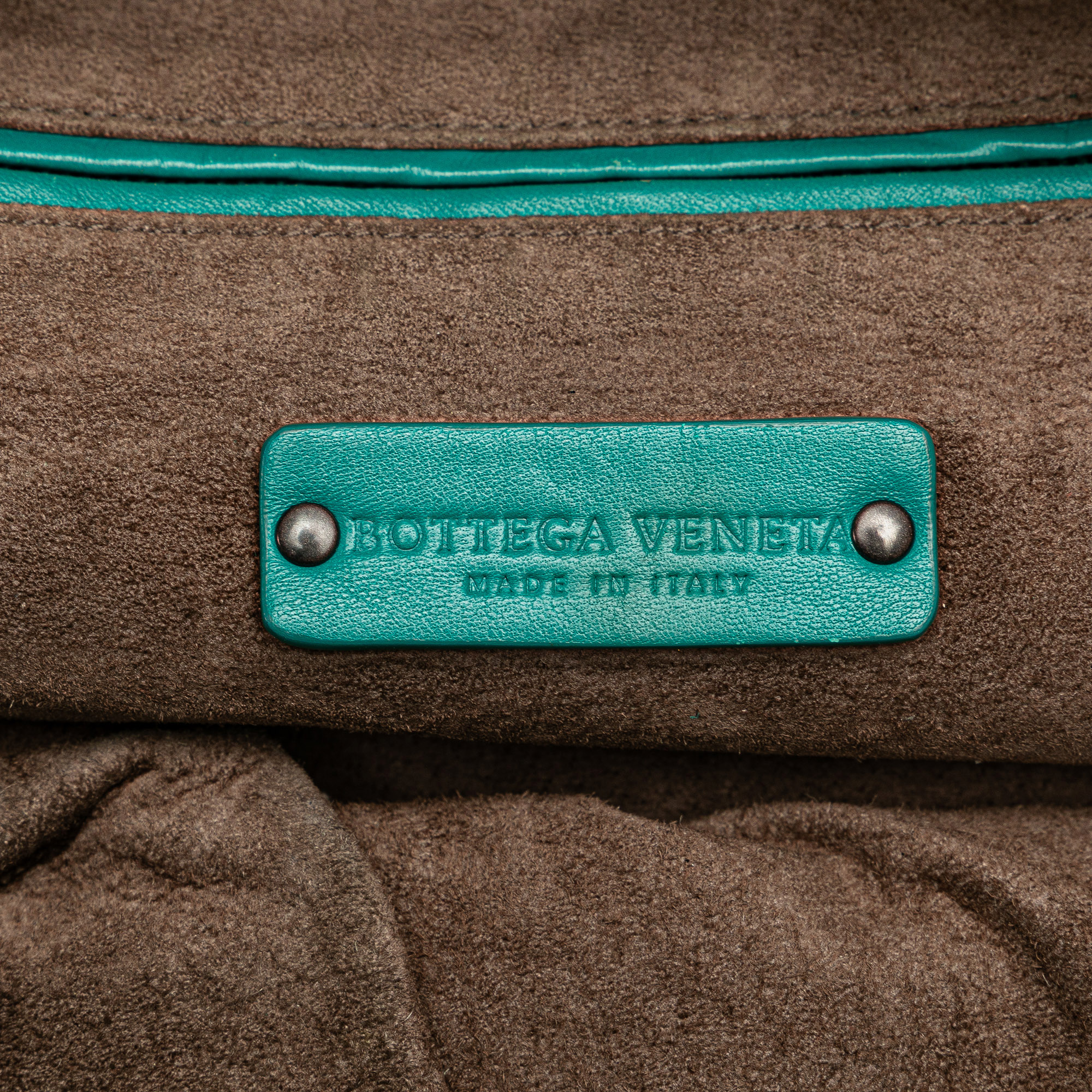 Bottega Veneta Blue Nappa Intrecciato Cube Shoulder Bag 