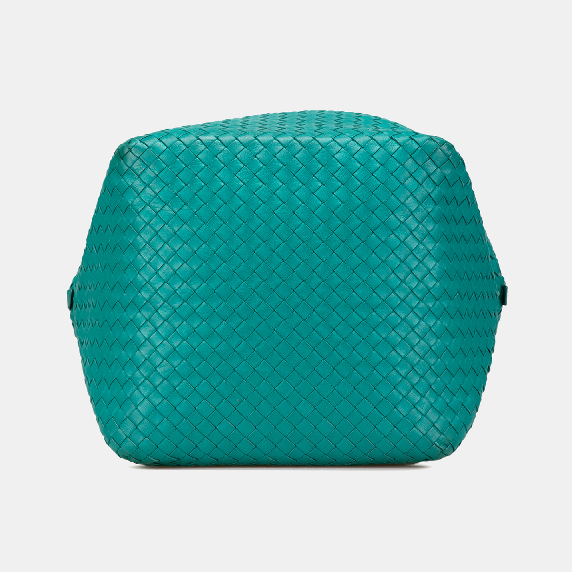 Bottega Veneta Blue Nappa Intrecciato Cube Shoulder Bag 