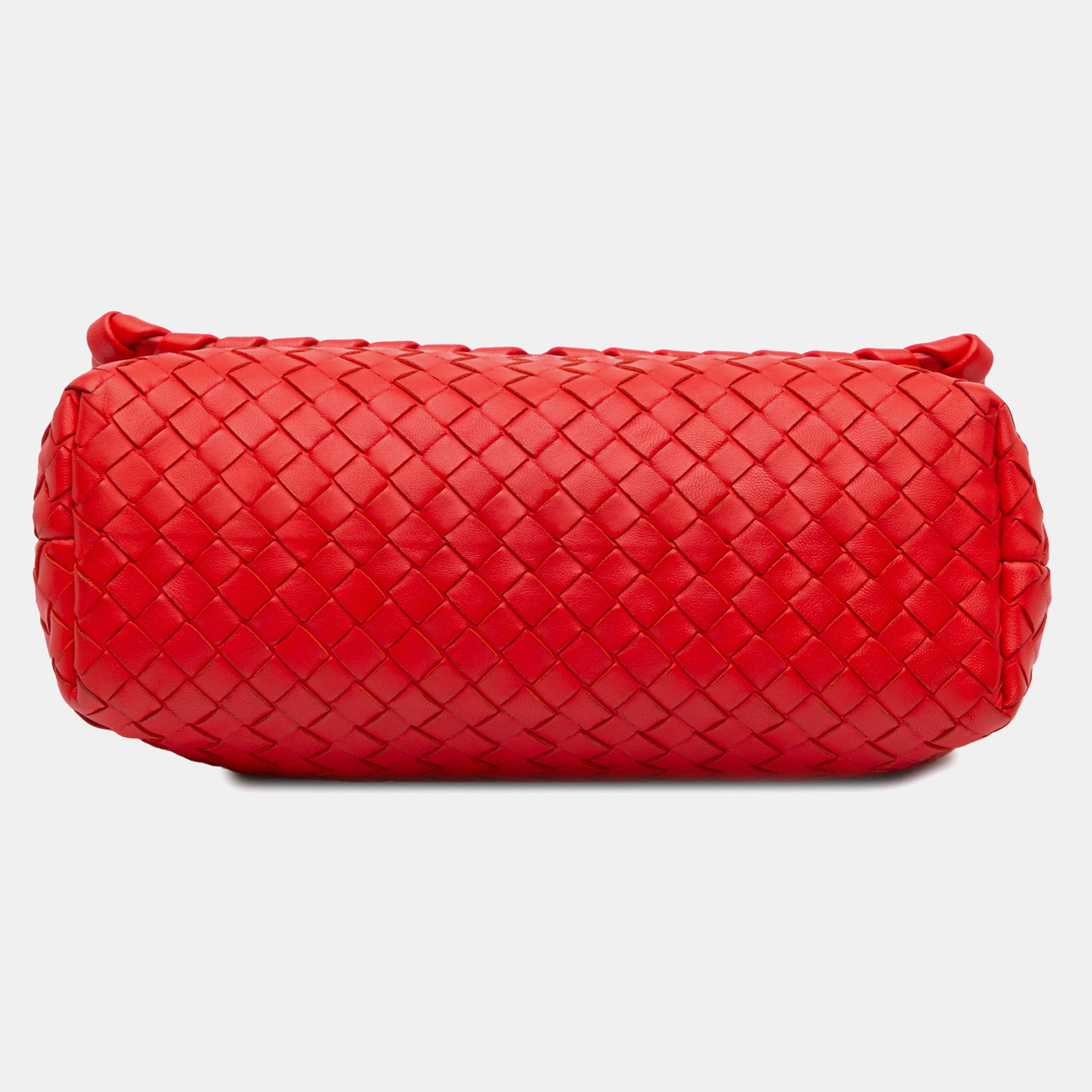 Bottega Veneta Red Small Nappa Intrecciato Olimpia 