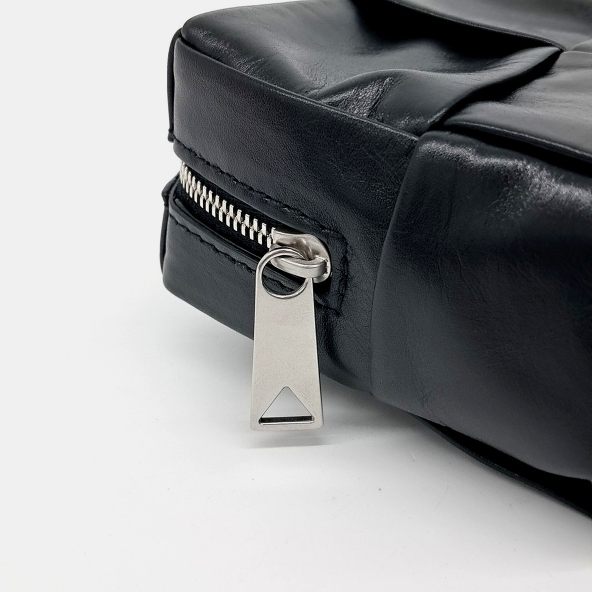 Bottega Veneta Black Leather Cassette Belt Bag 