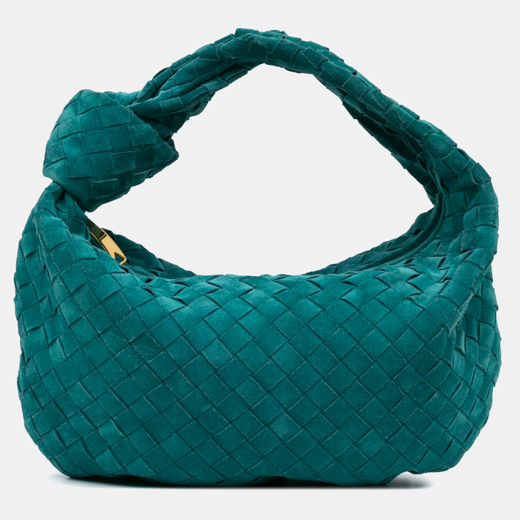 

Bottega Veneta Blue Teen Suede Intrecciato Jodie