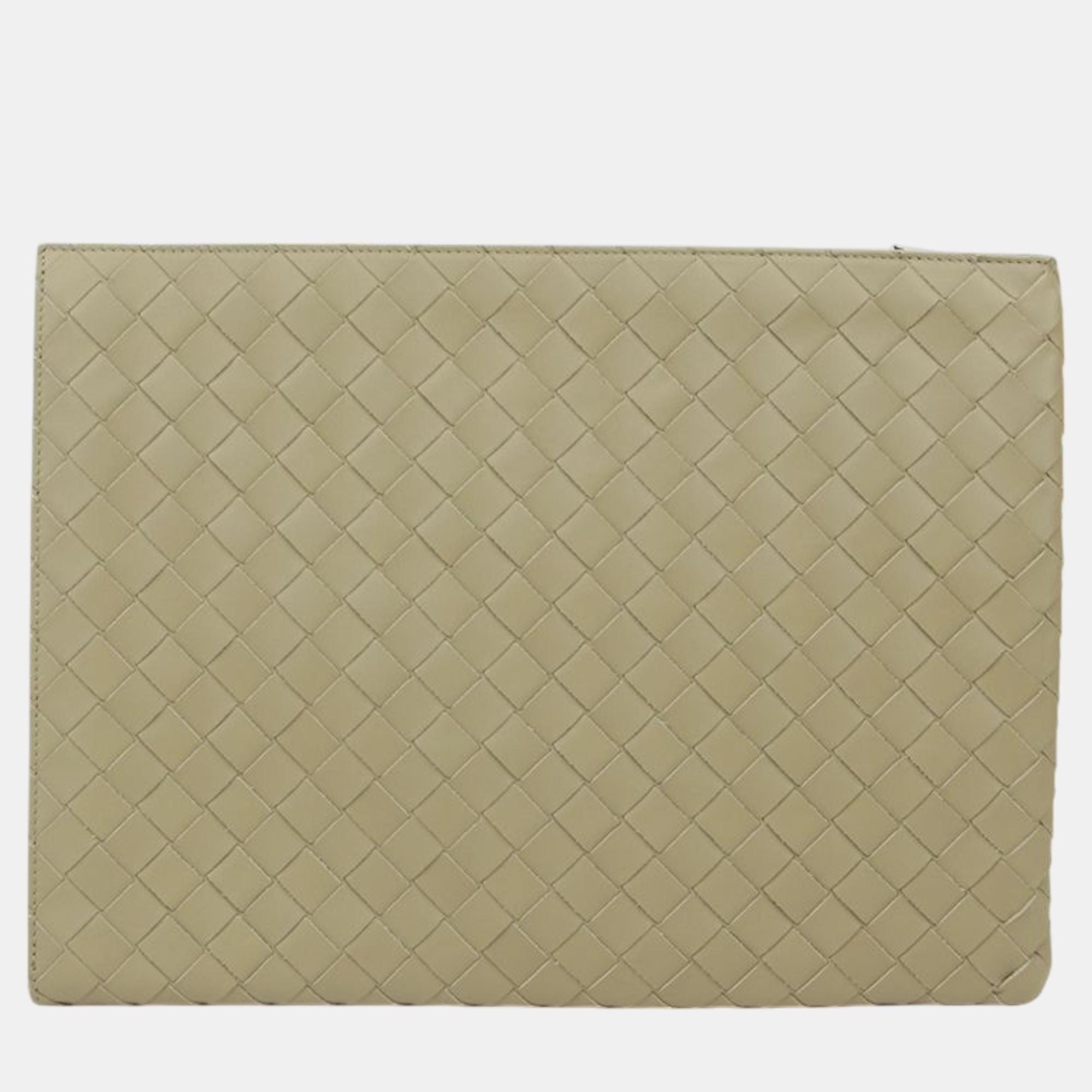 Bottega Veneta Intrecciato Half Zipper Pouch 