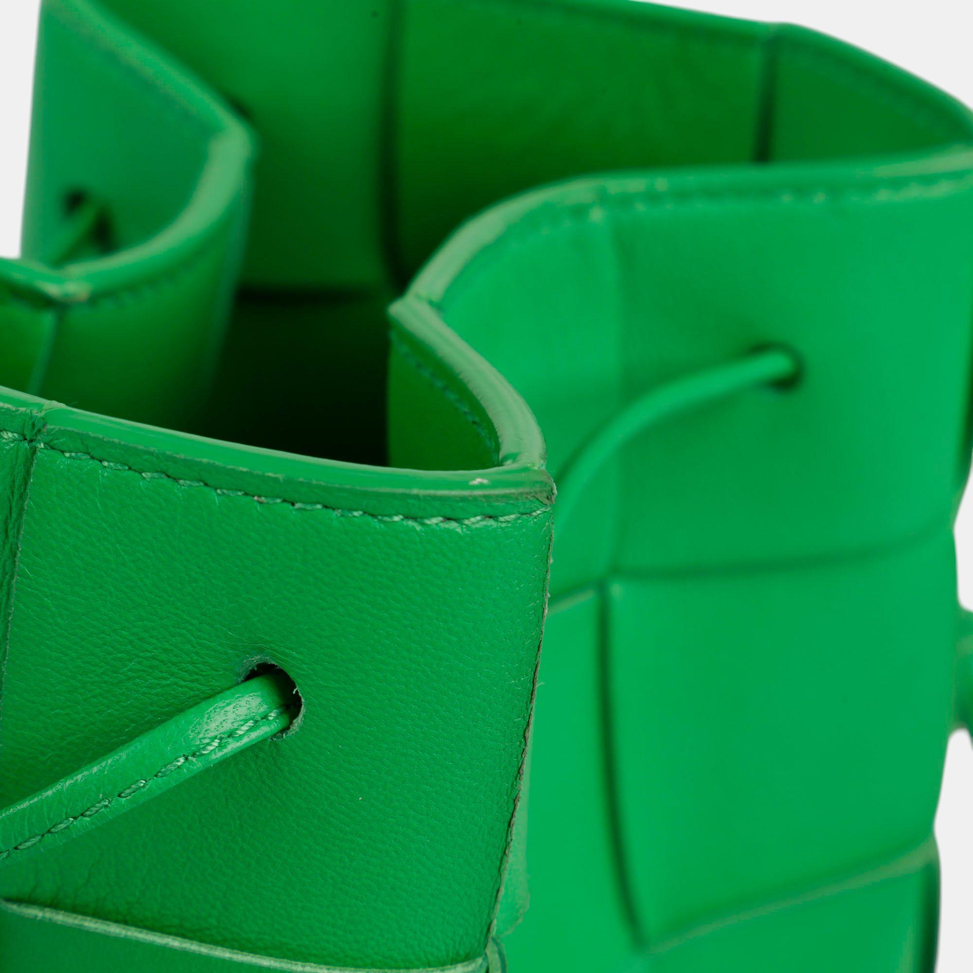Bottega Veneta Small Parakeet Intrecciato Leather Cassette Bucket Shoulder Bag 