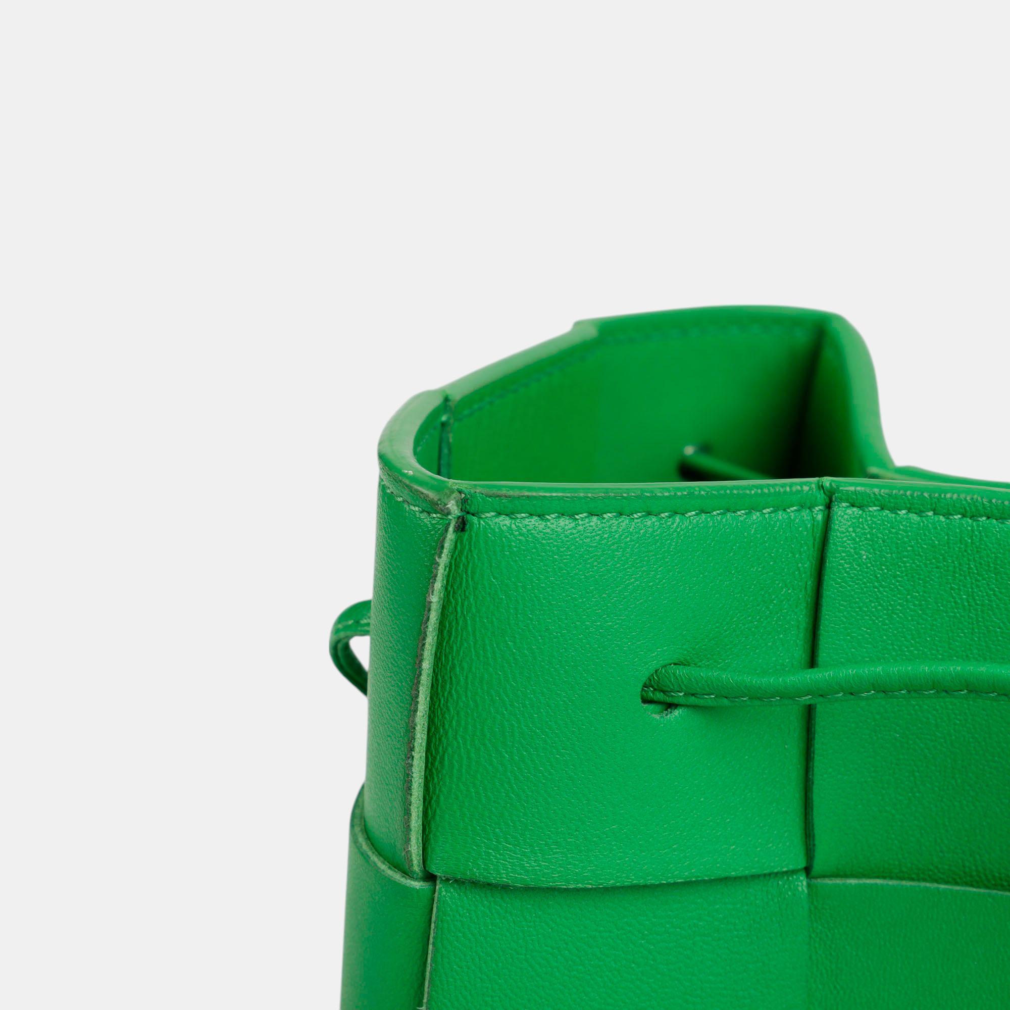 Bottega Veneta Small Parakeet Intrecciato Leather Cassette Bucket Shoulder Bag 