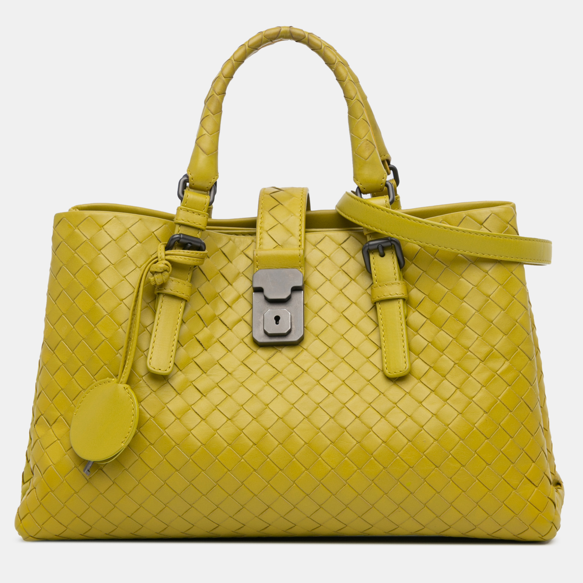 

Bottega Veneta Yellow Small Intrecciato Roma