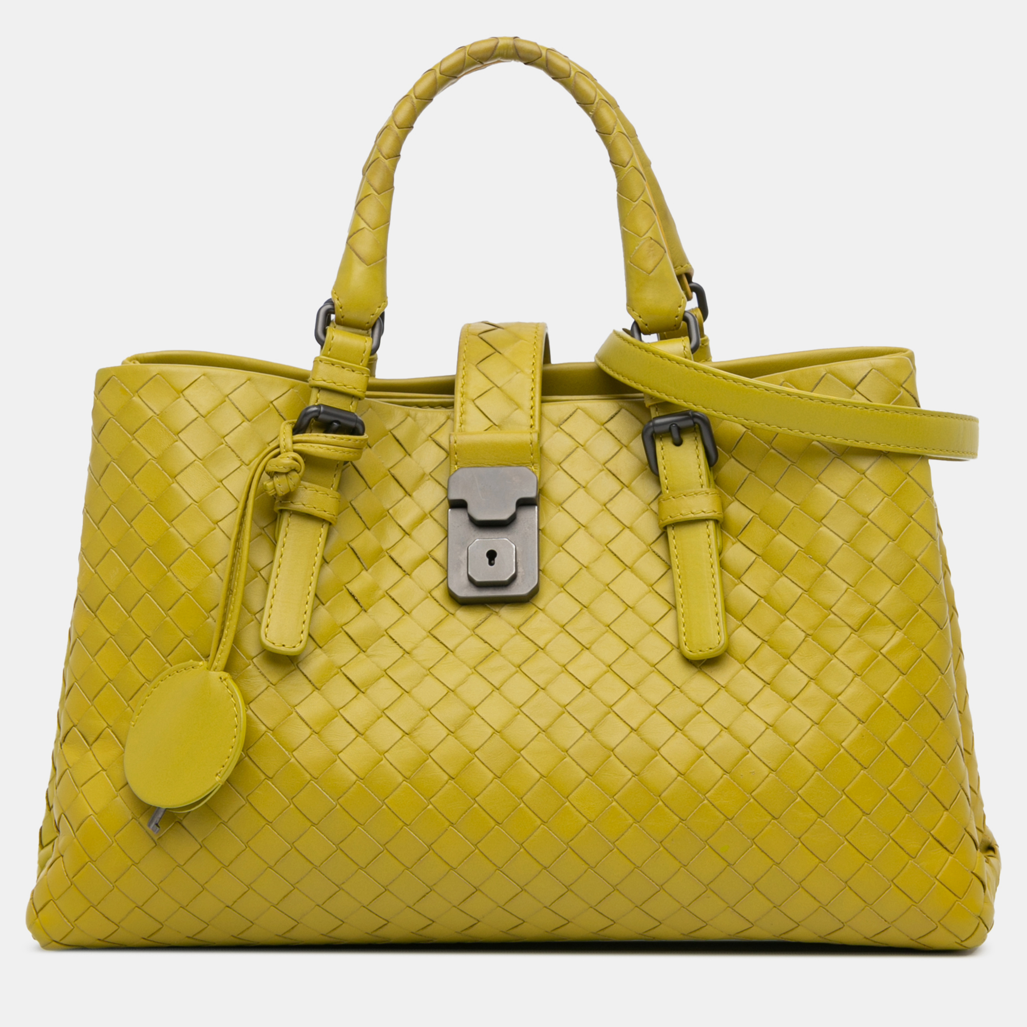 

Bottega Veneta Yellow Small Intrecciato Roma