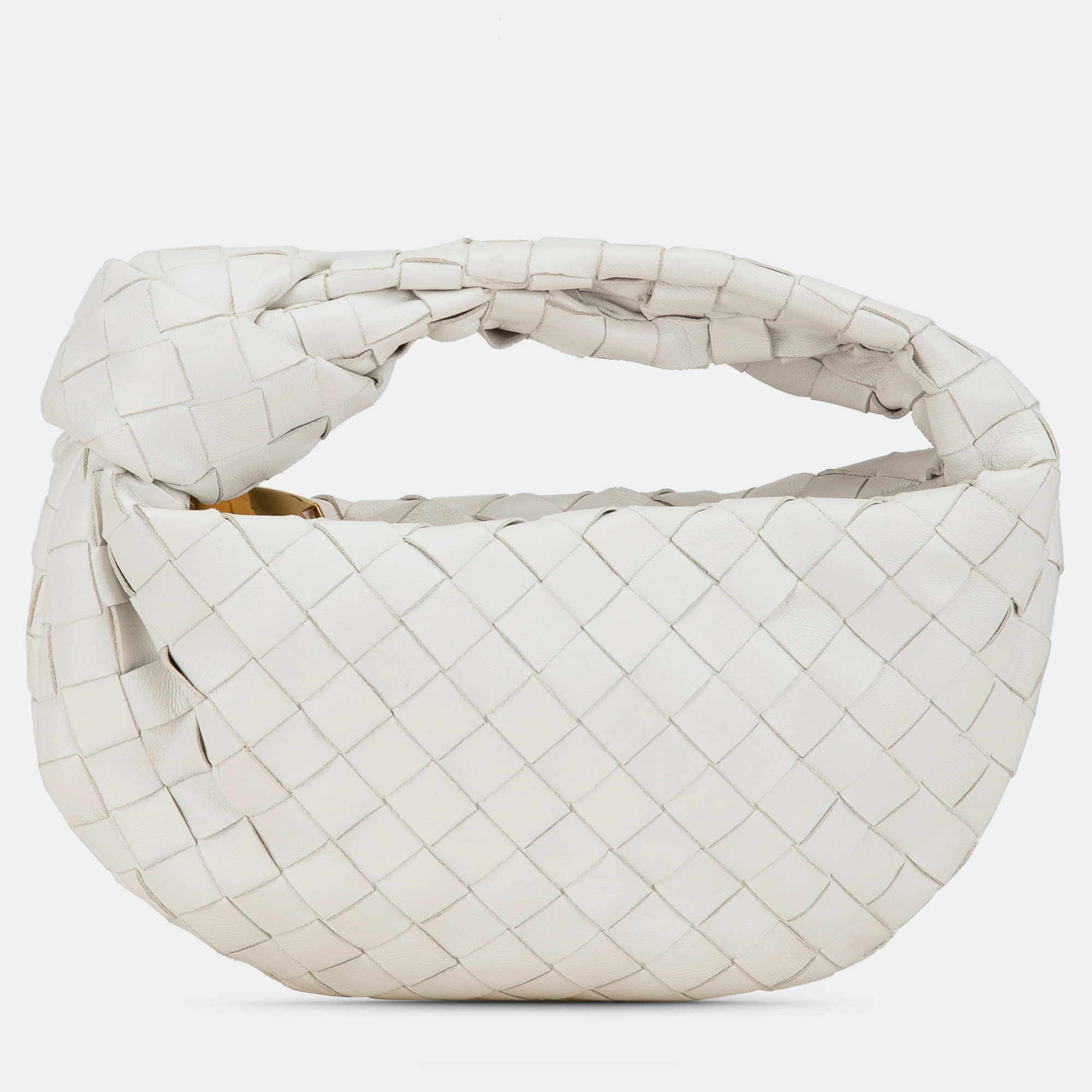 

Bottega Veneta White Mini Nappa Intrecciato Jodie